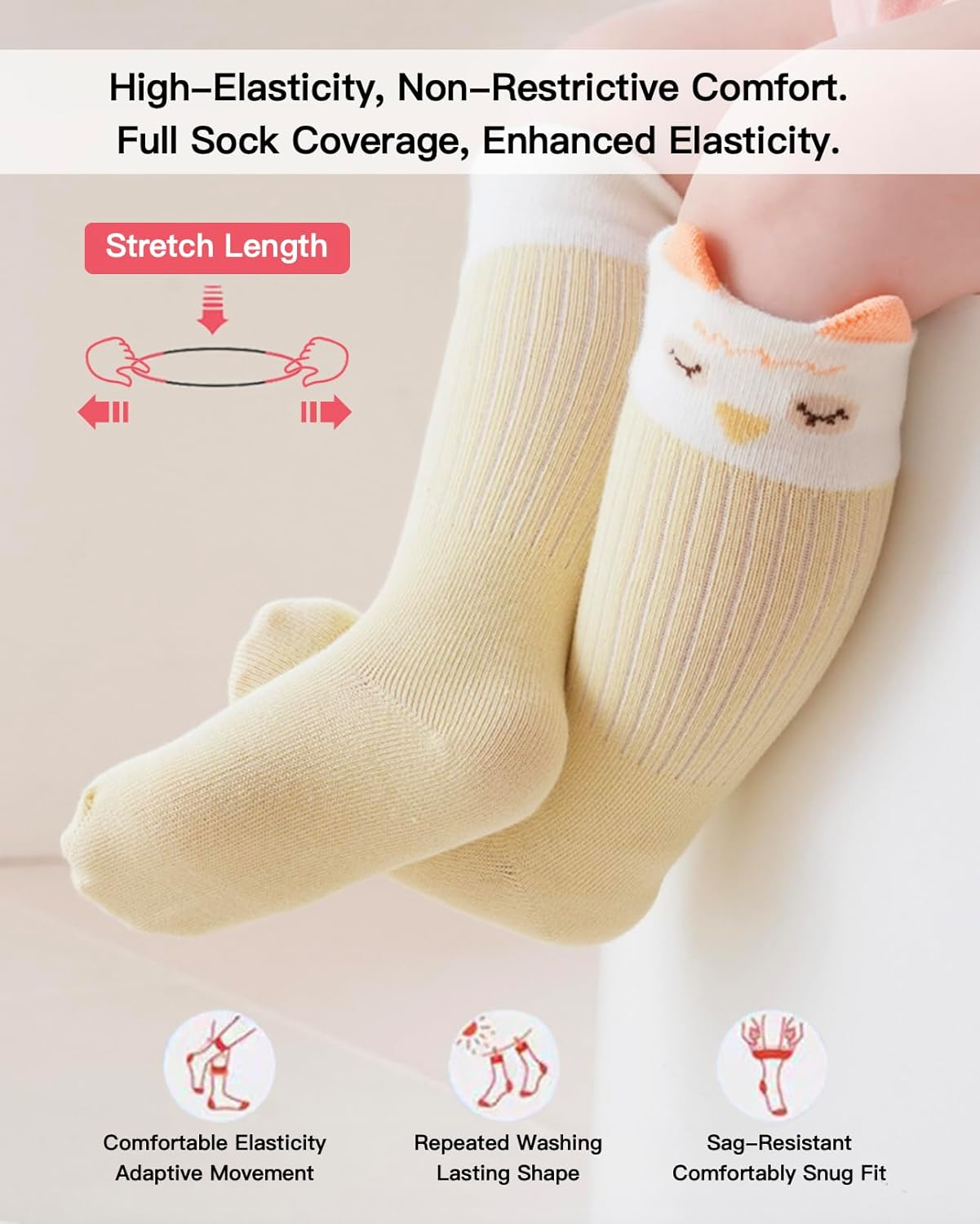 1-3 Years Old Baby Sock Gift Set - 6 Unique Pairs, Cute & Funny Unisex Gifts for Baby Showers & Registries image number 2