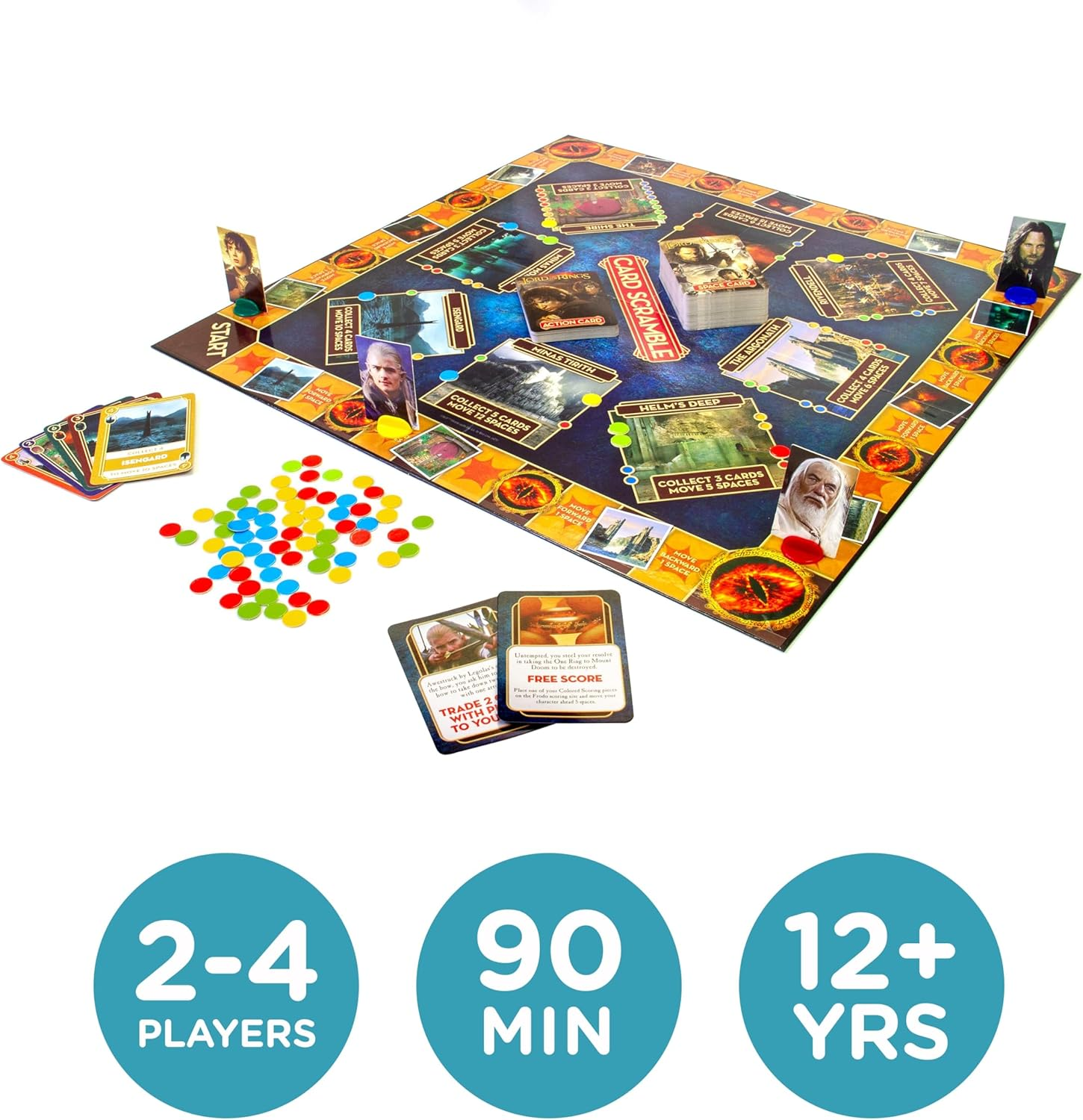 Lord of the Rings Card Scramble Board Game image number 2