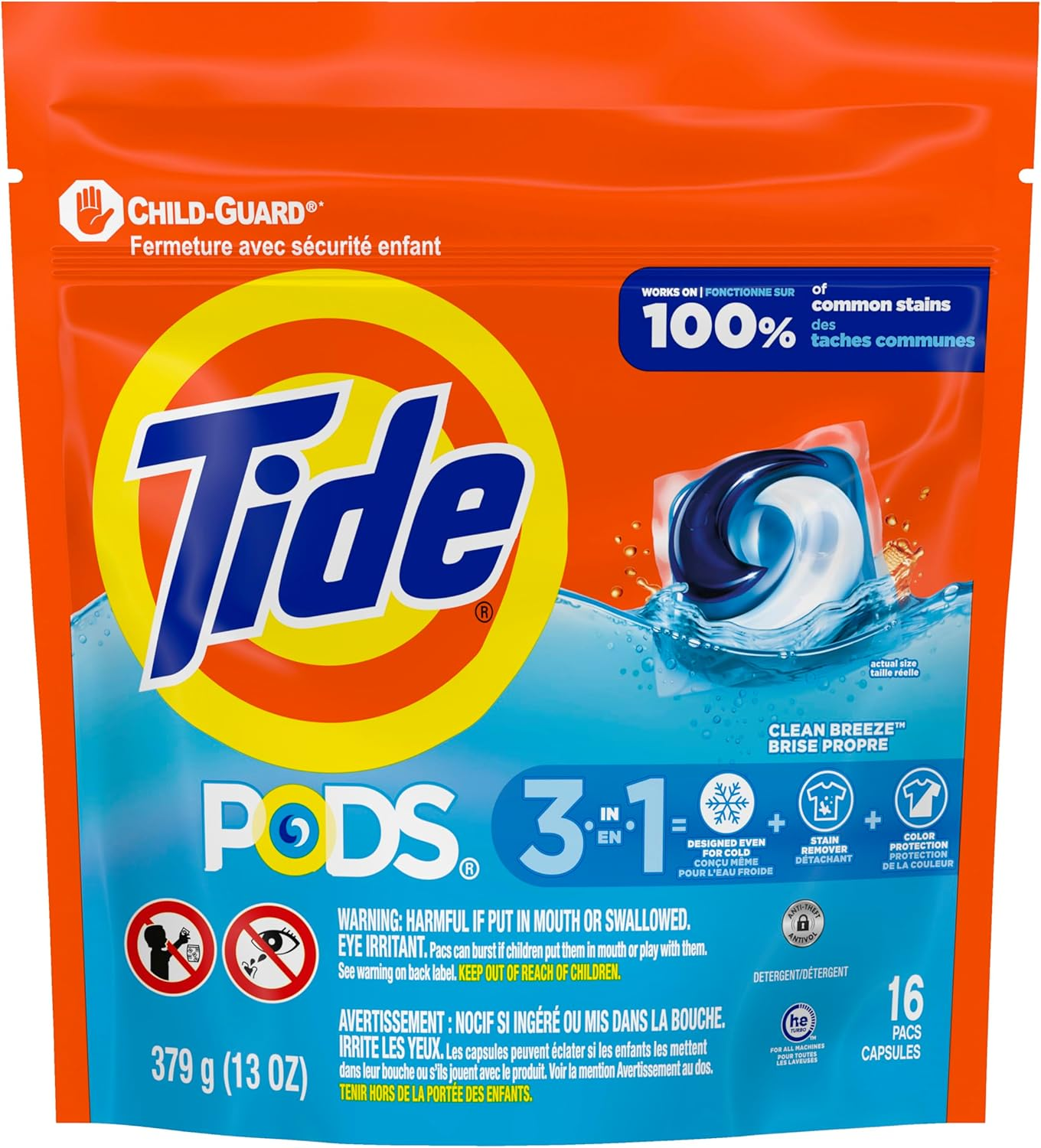Tide PODS Laundry Detergent Clean Breeze 16Ct image number 5