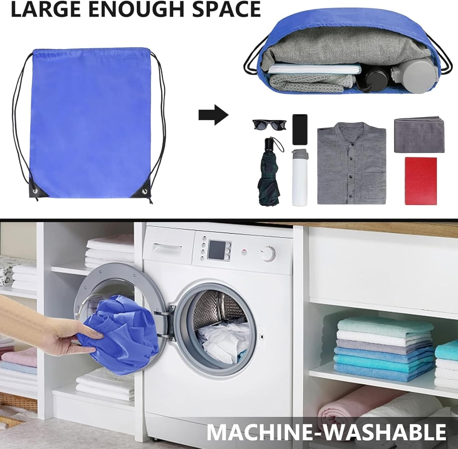 GAIVEK Gym Bag, Drawstring Bag, Pack of 6 Sports Bags, Drawstring Gym Bag, Children'S Backpack Bag, Multicoloured Drawstring Backpack for Fitness, Multicoloured