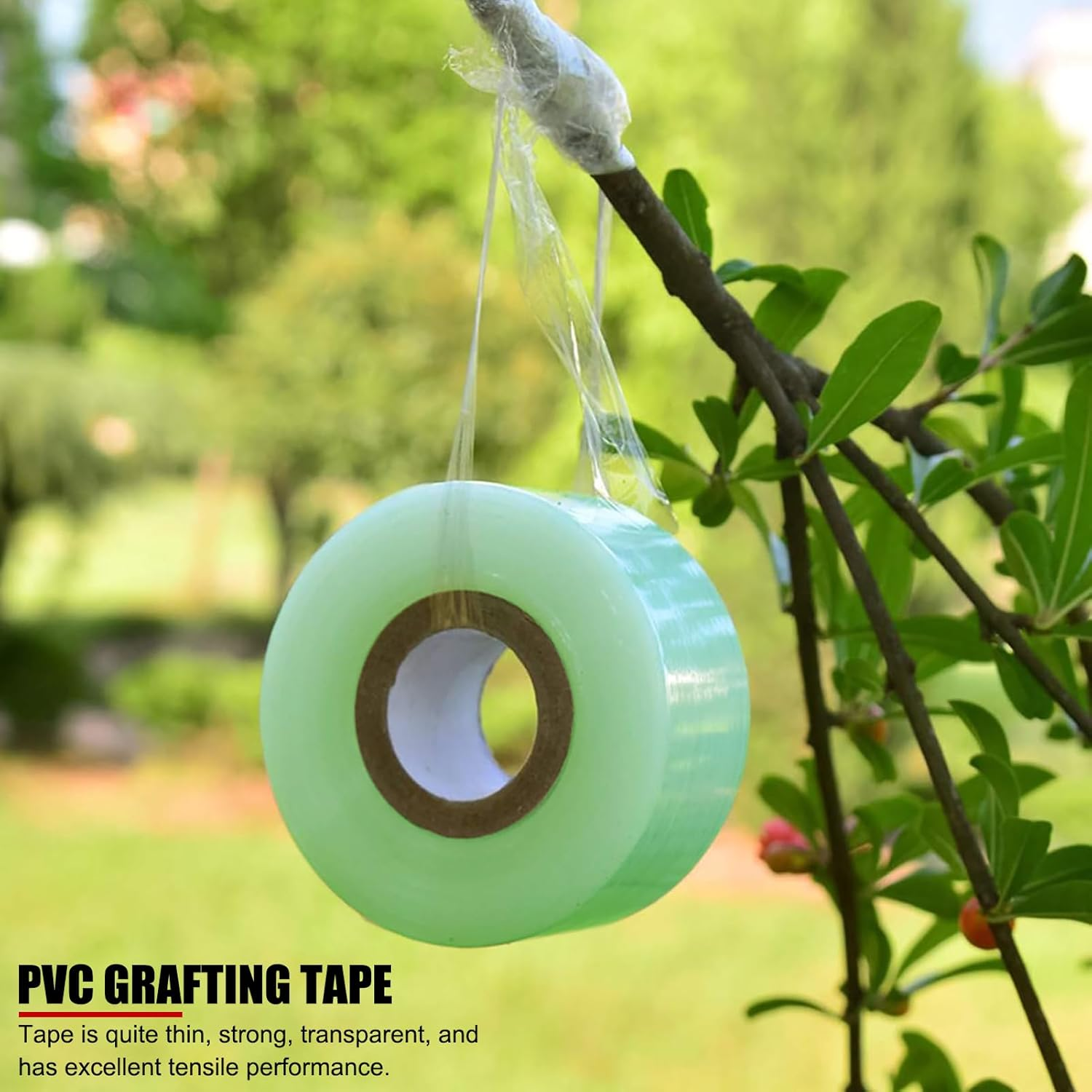 PVC Fruit Tree Parafilm Grafting Tape Nursery Buddy Tape Grafting Garden Secateurs Engraft Branch Gardening Tool 2Cmx100M Green image number 6