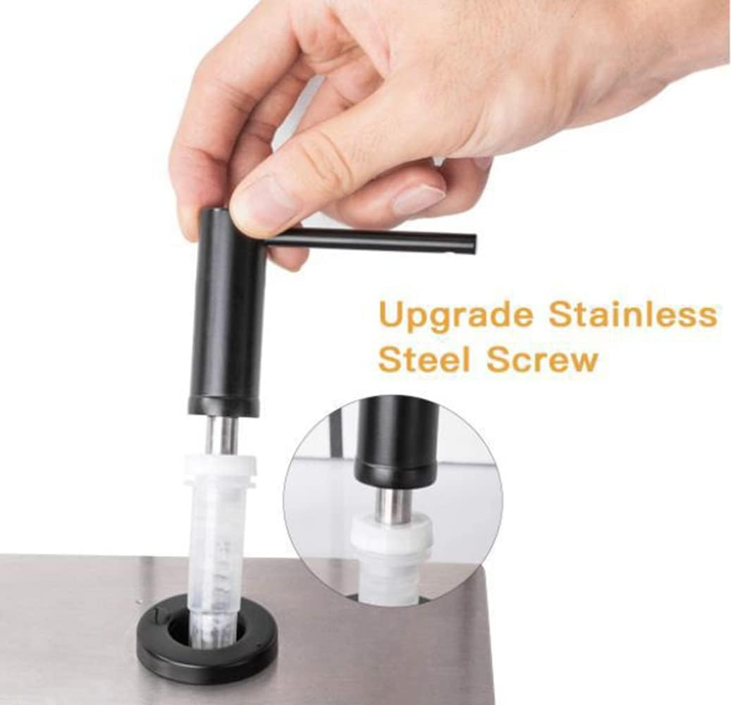 Maizoon Soap Dispenser for Kitchen Sink Brushed Stainless Steel Press Type Countertop Pump Hand Lotion Built in Bottle Multifunctional Use Durable Easy to Install and Clean image number 4