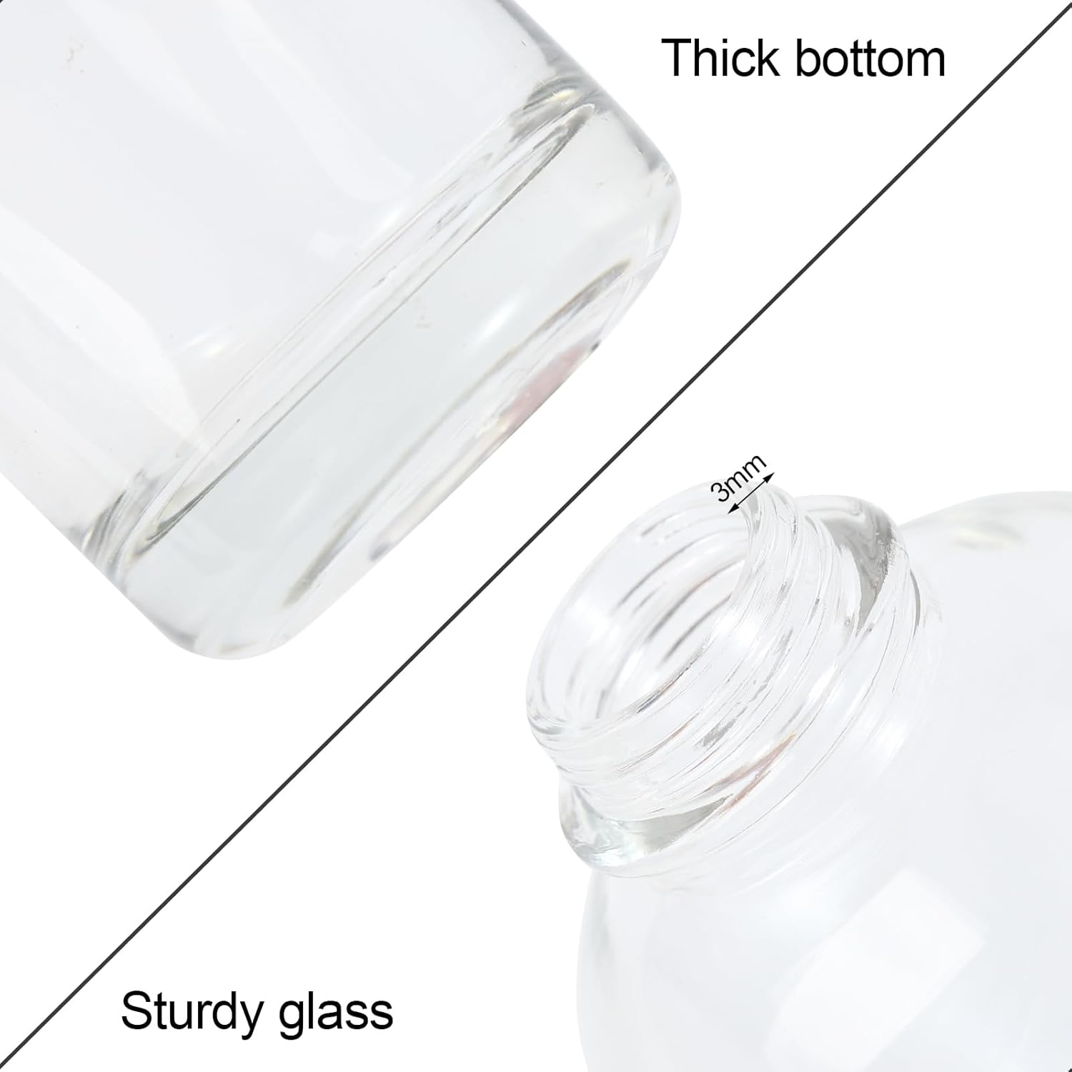 Joyfulmap 2 Coffee Syrup Dispenser with 18 Labels, Black Pump Dispenser with Bottles for Coffee Bar, Minimalist Glass Coffee Bottle, Simple Maple/Coffee Syrup Bottles W. Black Labels,16.9 Oz 500 Ml image number 5