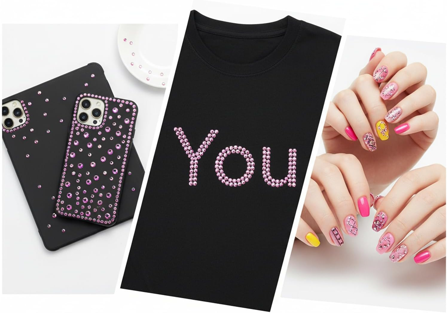 4000Pcs Pink Jelly Resin Rhinestones 3Mm Flatback Sparkly Diamond Gems for Nails, Crafts, DIY Decoration, Bedazzling Art Supplies CRFY image number 3