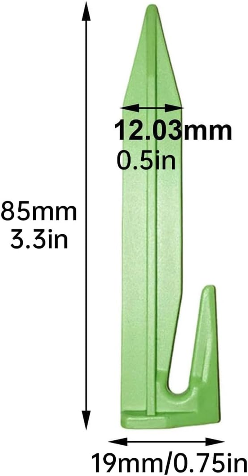10 Pcs 8.5Cm Outdoor Lawn Mower Boundary Line Signal Line Press Line Nails - Durable Plastic Ground Pegs for Gardening & Landscaping - Green image number 2