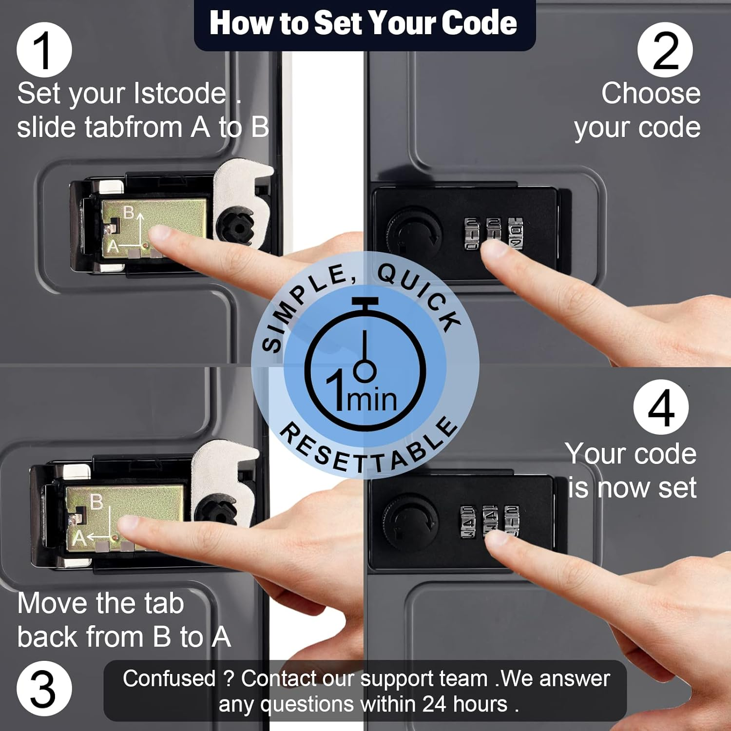 GIIYAA Lockable Box, Clear Lockable Storage Box for Food，Tech and Home Safety, Medicine Lock Box for Safe Medication,Lockable Storage Bin, Tablet Phone Jail Lock Box，Refrigerator Storage Bins (Black) image number 2