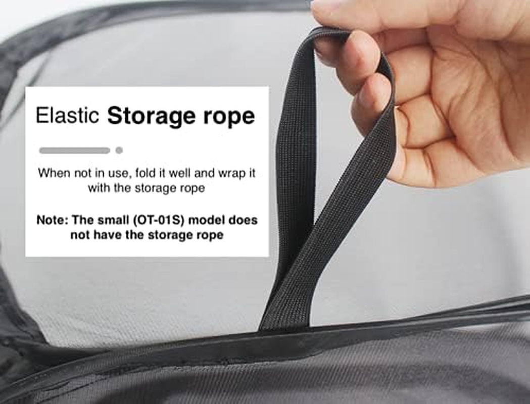 Outdoor Collapsible Insect and Butterfly Habitat Mesh Net Cage Terrarium Black (L-60 * 60 * 90Cm) image number 2