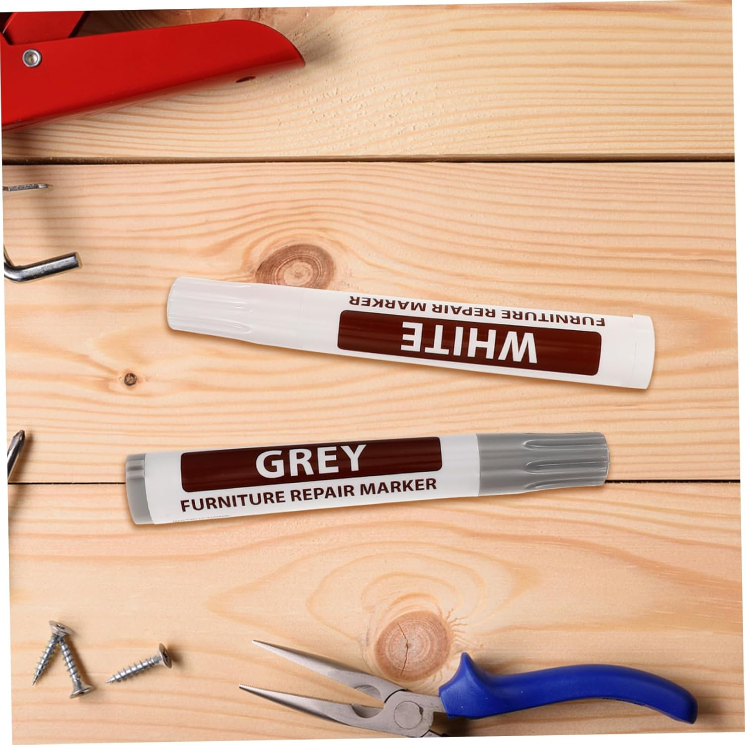 Operitacx 8Pcs Furniture Repair -Up Marker Kit for Wood Floor Scratch Repair Furniture Maker Paint Pen image number 4