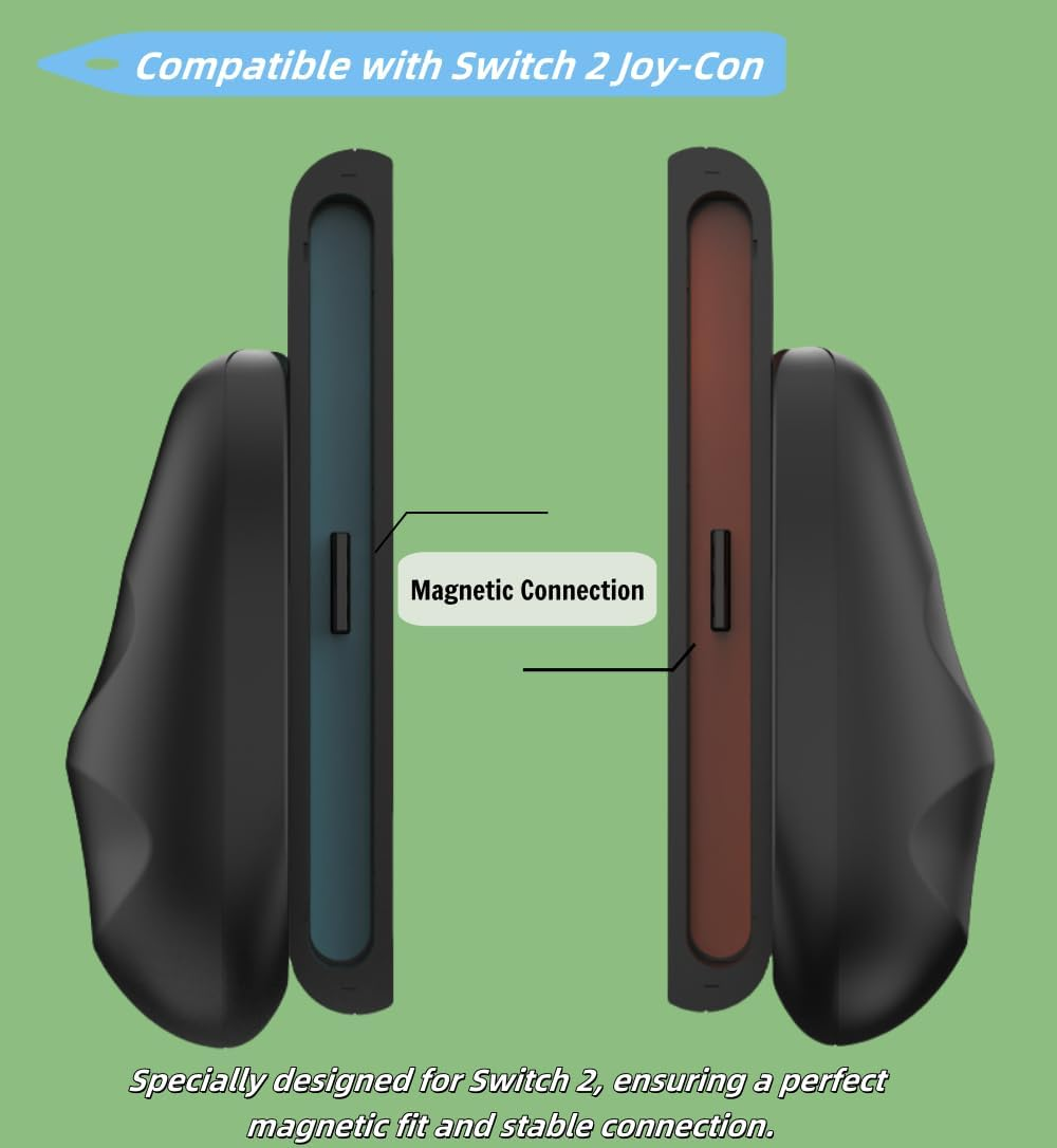 Wigmoa UN-2 Charging Grip for Switch 2 Joy-Con Play and Charge Controller Holder Compatible with Switch 2 Console, Ergonomic Gamepad Accessory. image number 1