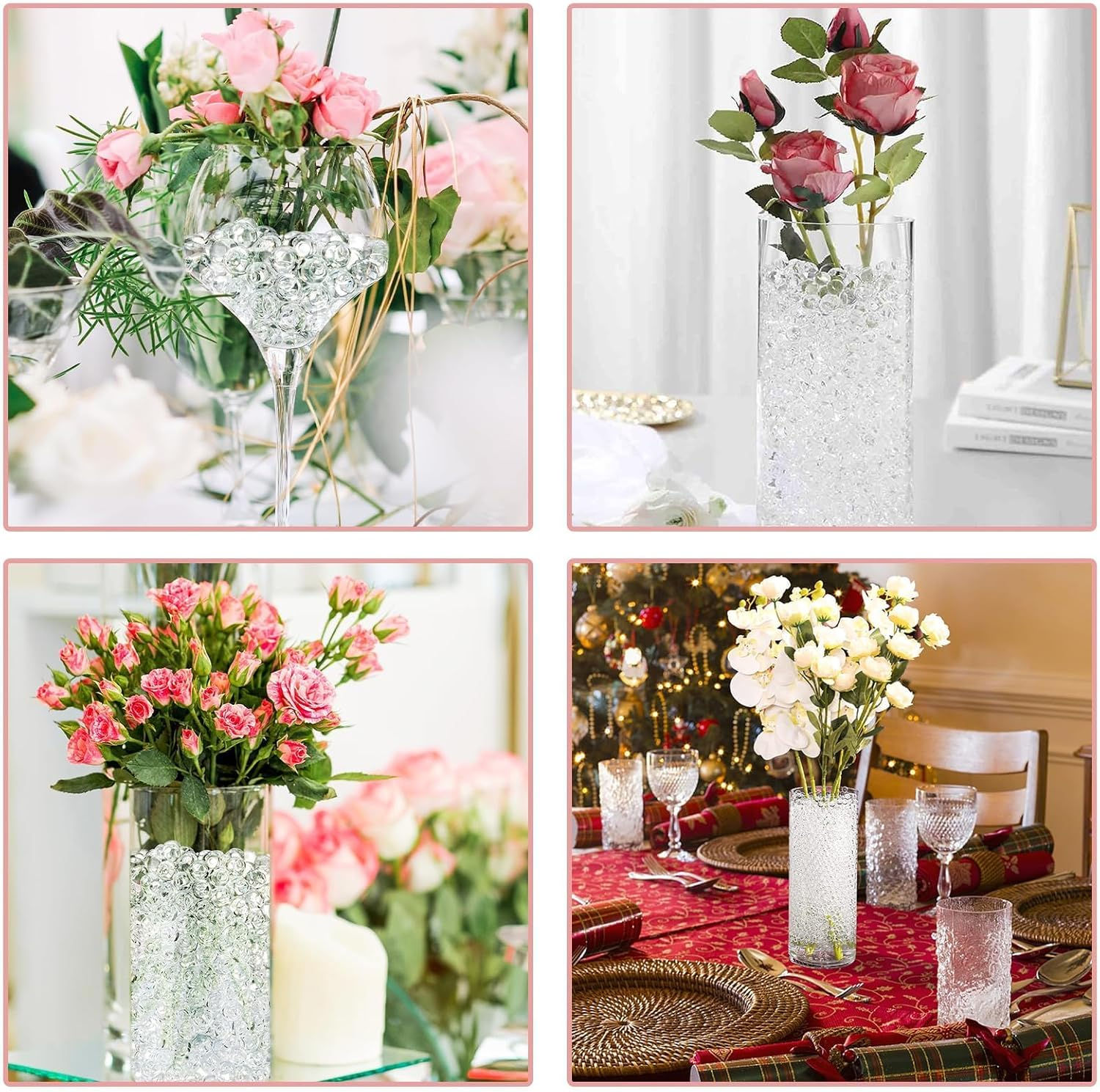 20000 Water Gel Beads for Vases(7Mm-8Mm), Kit Perfect Jelly Beads,Vase Filler Plant,Floating Pearls, Floating Candles, Wedding and Home Decoration(Clear) image number 1