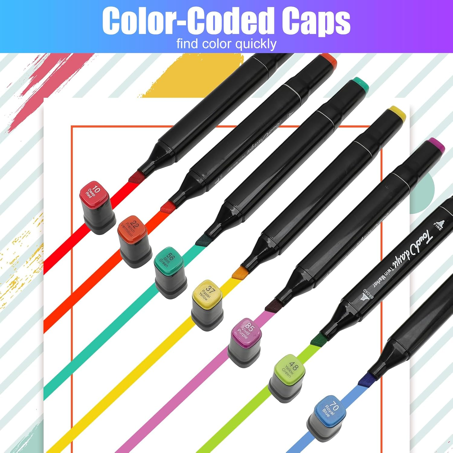 120 Colors Alcohol Markers Set, Coloring Markers for Adults and Kids, Touch Markers, Art Markers, with Carrying Bag and Stand Case, for Artists Adult Coloring Sketching Designing (120)