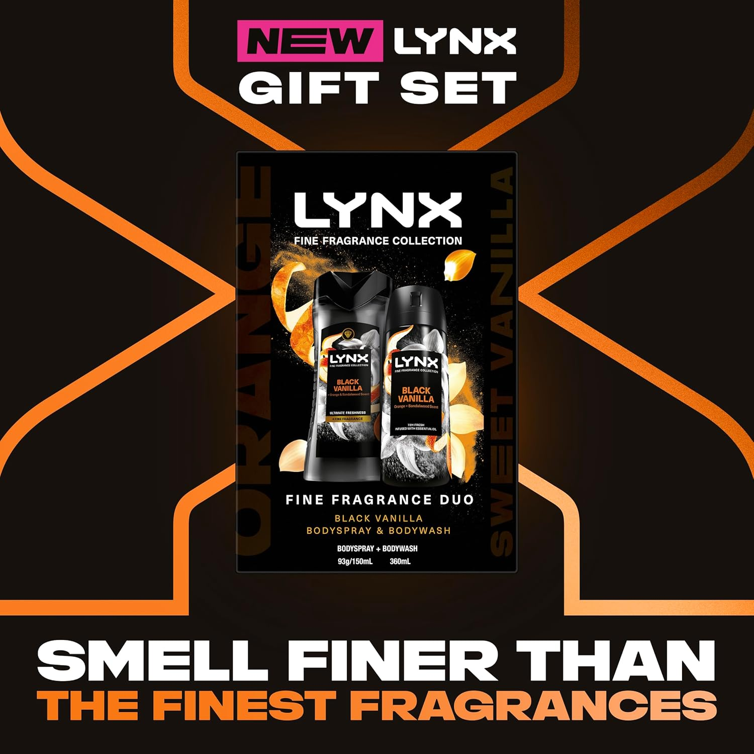 LYNX Giftset Duo Black Vanilla R25 510 ML