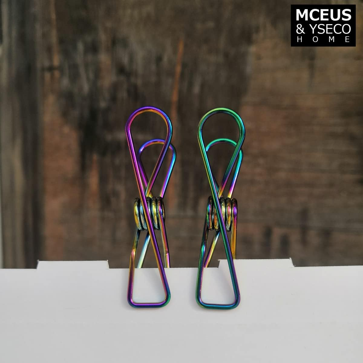 MCEUS Rainbow Colored Clothes Pegs 316 Marine Grade Stainless Steel Wire Clothes Pins Laundry Clips, 30 Pack with Storage Bag, Strong Clamp Metal Laundry Pegs for Hanging Clothes, Outdoor Clothesline image number 5