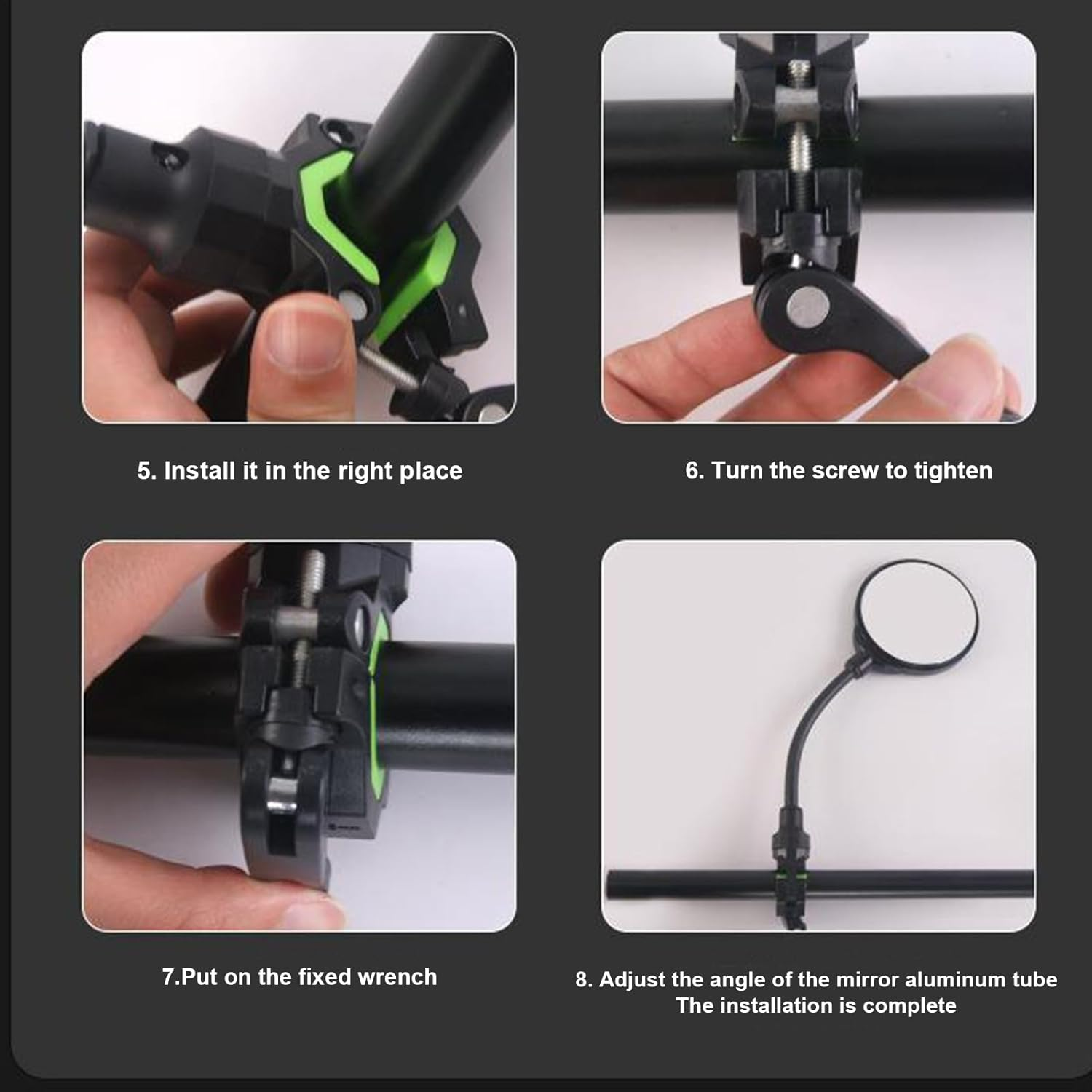 Stroller Mirror - 10Cm Clip on Security Mirror | round Side Rearview Mirror | Aluminum ABS 360&deg; Adjustable Safety Baby Stroller Accessory for Pram Bike & Scooter Handlebar