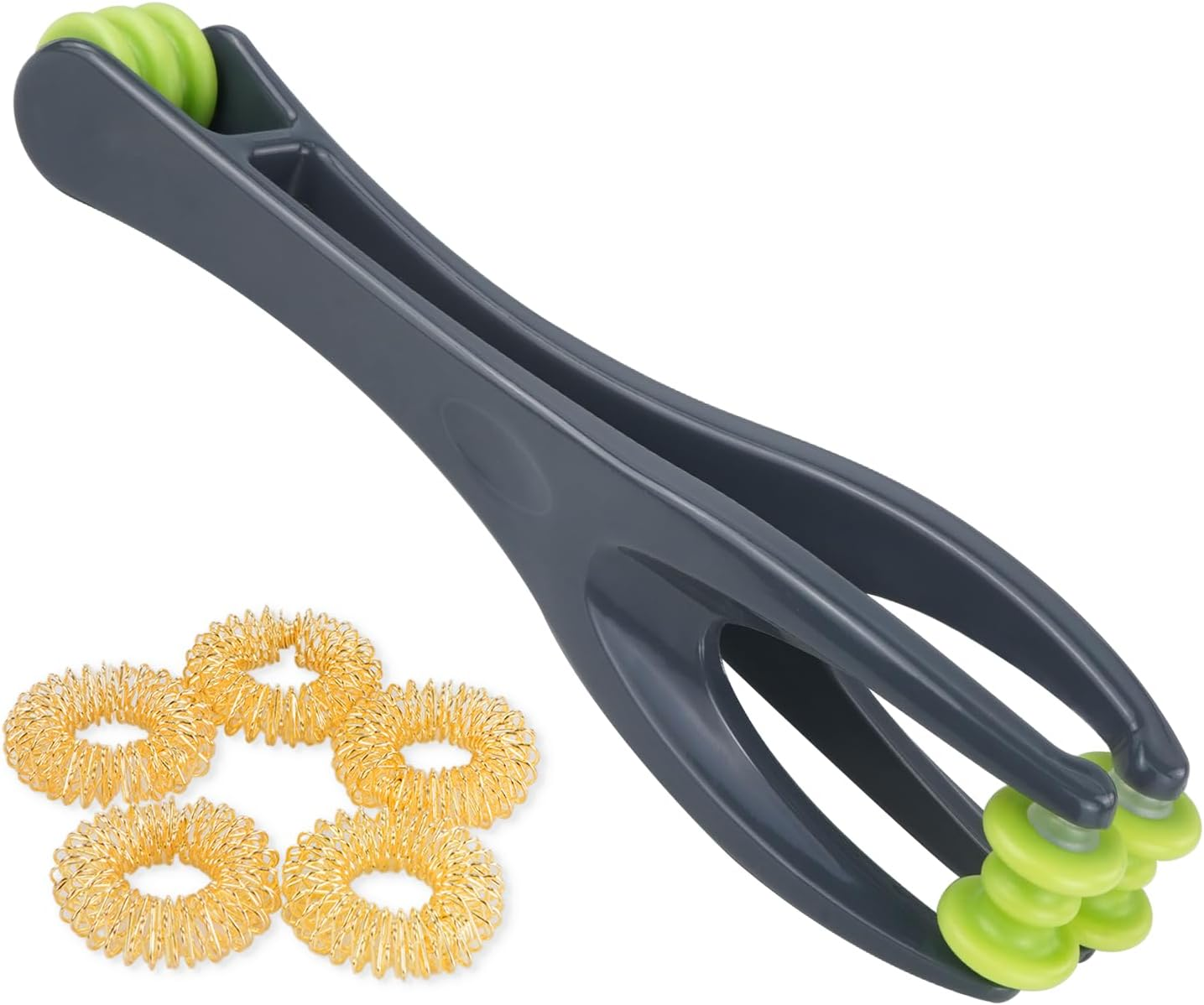 2-In-1 Finger & Hand Massager Roller and 5 Pcs Acupressure Massage Rings for Finger Hand Massage, for Circulation, Stress, Arthritis and Hand Pain Relief,For Hands, Palm & Wrist image number 6