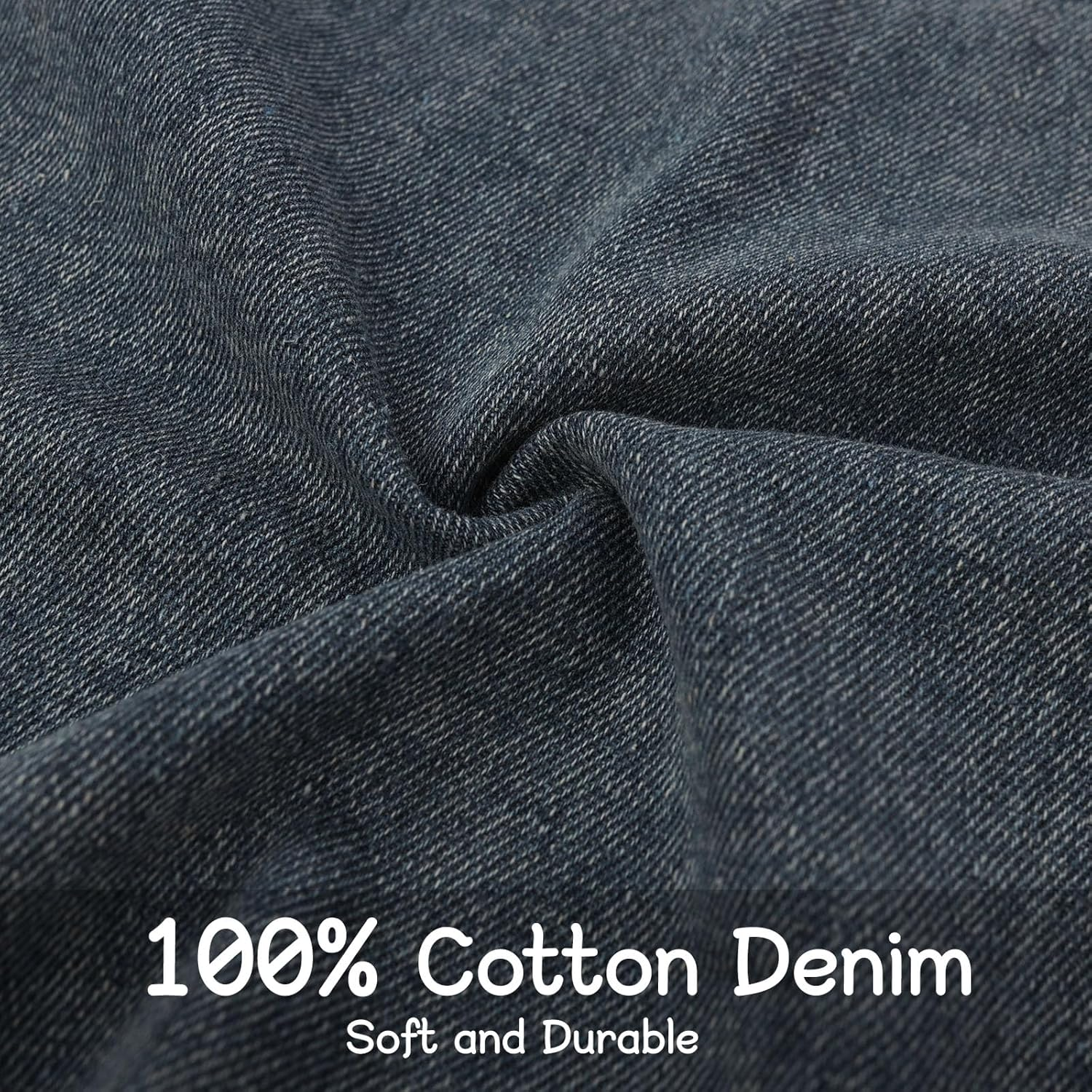 Surblue Cotton Denim Apron with Pockets Adjustable Jean Apron for Man Woman for Kitchen, BBQ, Garden, Workshop