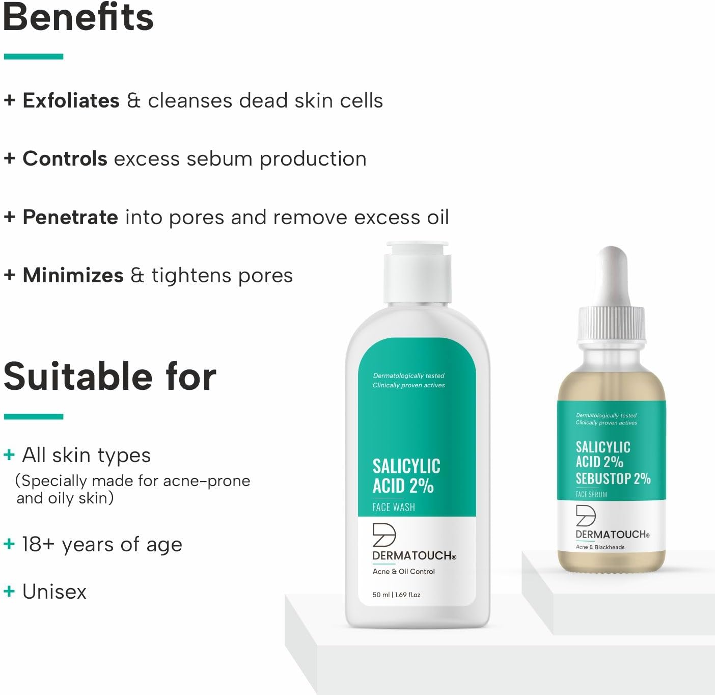 Dermatouch Acne & Blackheads Removal Kit , 65ML image number 2