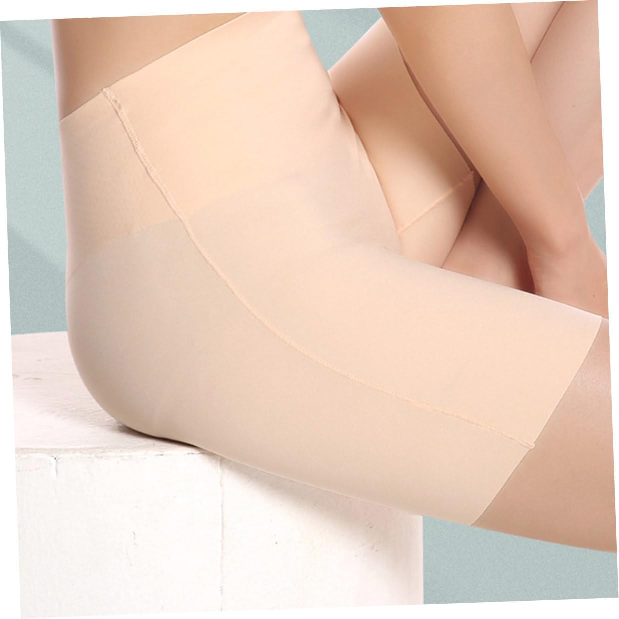 POPETPOP Women High Waist Safety Pants Pregnant Briefs Seamless Breathable Maternity Underwear Abdomen Support for Comfortable Daily Wear Khaki image number 4