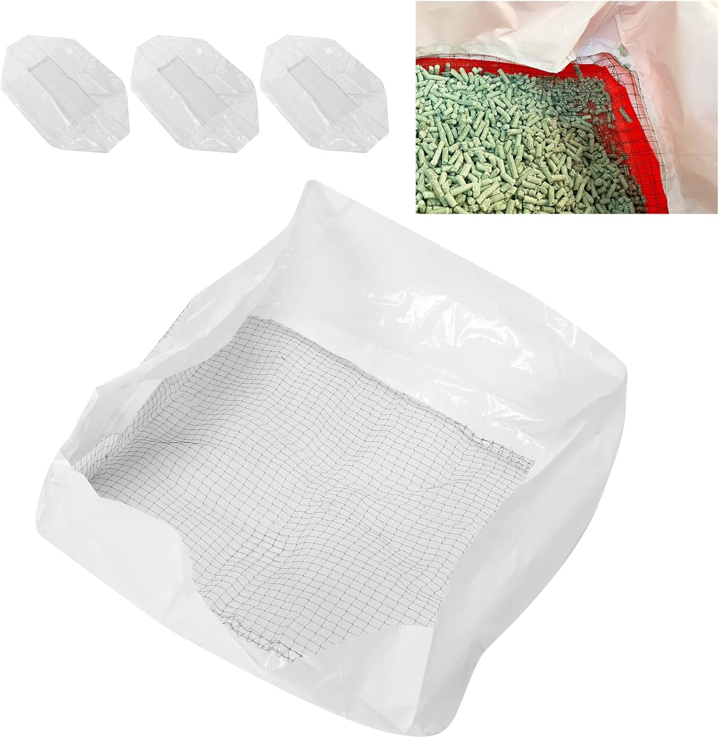 Cat Litter Filter Bag, Reusable Thicken Easy to Clean Cat Litter Liner Bag, Sifting Cat Litter Box Liners Bags Heavy Duty Tear Resistant Cat Litter Liner Cat Litter Waste Bags for Pet Cat image number 6