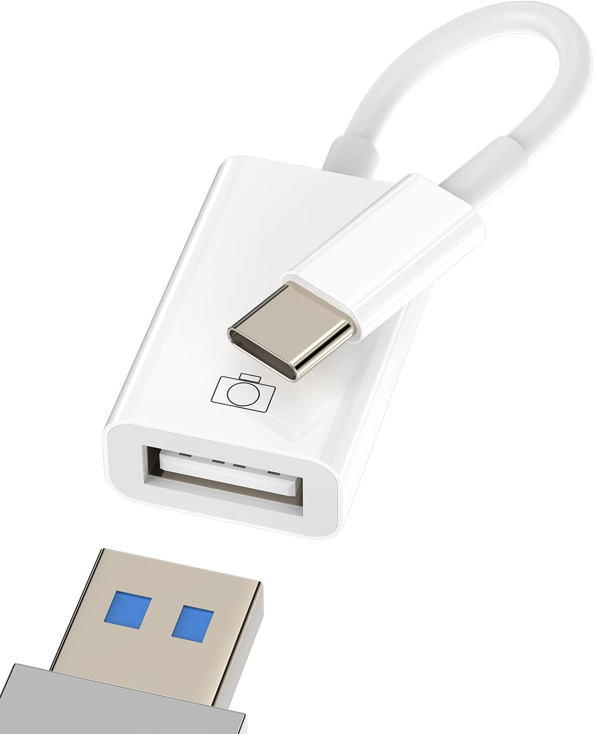 Lightning to USB Flash Adapter Iphone OTG Converter Dongle Camera Card Reader Keyboard Mouse Drive MIDI Hub Piano Data Sync Compatible with Apple 11 12 13 14 Pro Max Mini Xr X Xs Se 7 8 plus Ipad Air