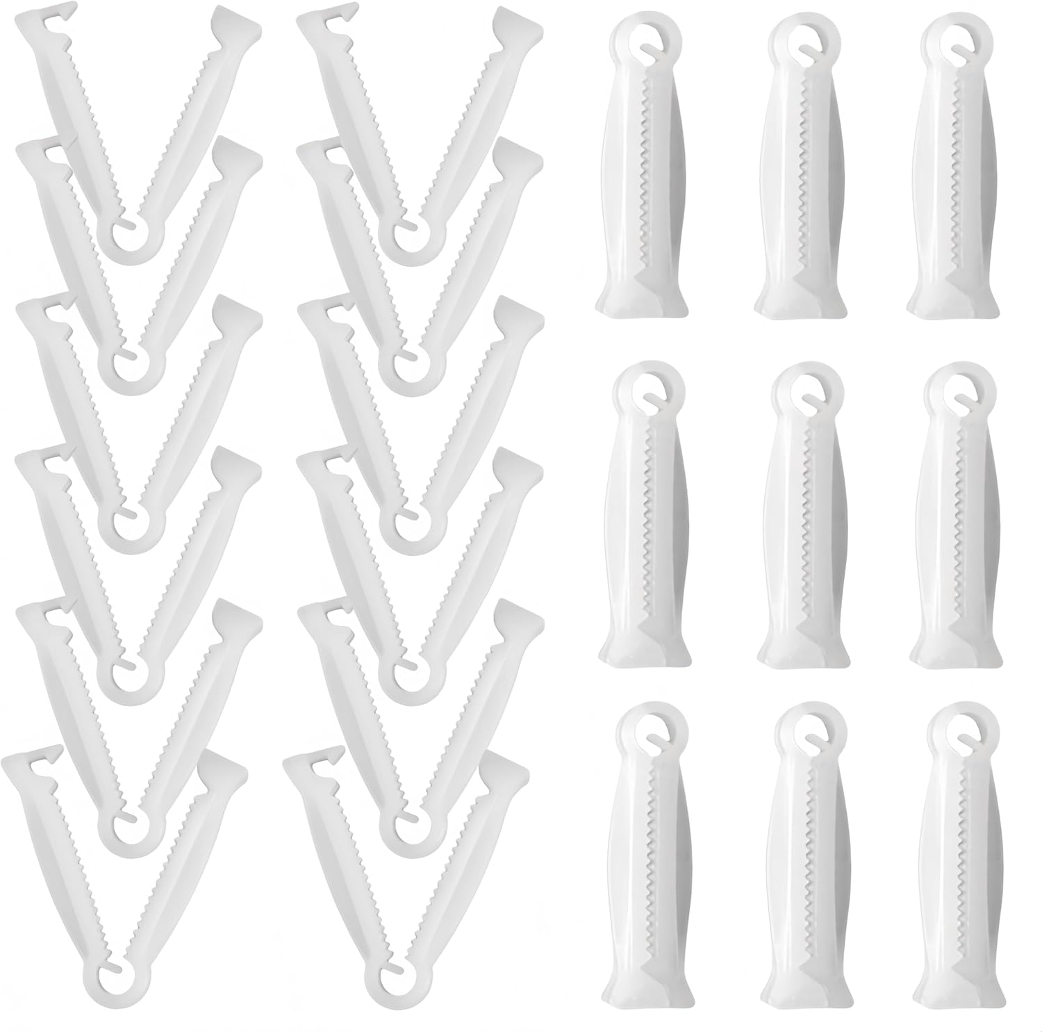 Ai-Oumleef Umbilical Cord Clips,100Pcs Portable Umbilical Clamps Convenient Umbilical Clips Small Sheep Clips Livestock Accessory for Animals Puppy Kittens Cow Livestock Sheep(White) image number 1