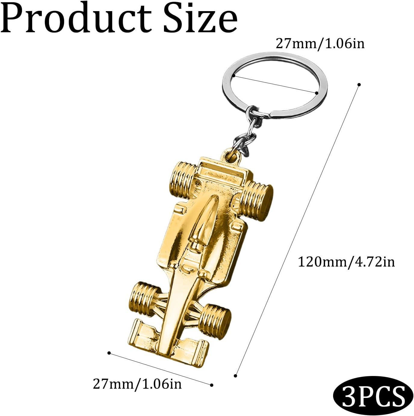 3 Pcs Keychains, F1 Solid and Durable Keyring, Formula One Racing Car Key Chain, Metal Keychain Accessories, Special Gifts for Father'S Day, Birthdays, Racing Fans, Christmas and Thanksgiving