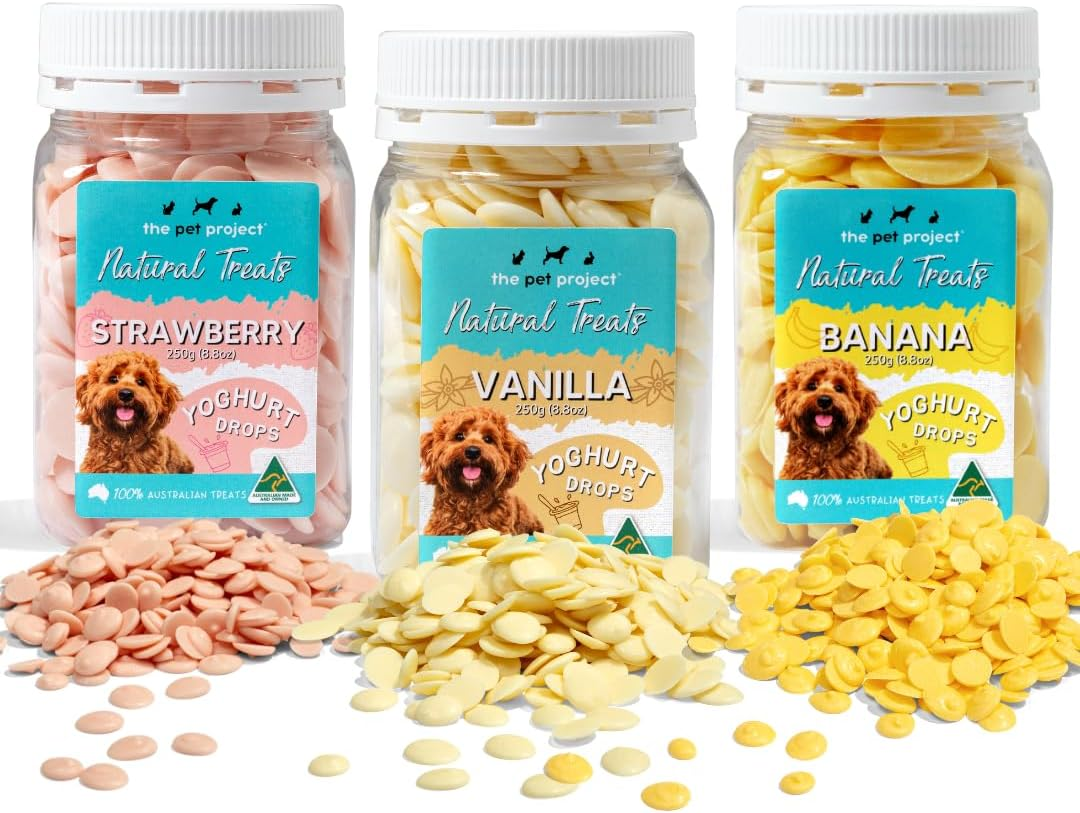 The Pet Project Yoghurt Drop Bundle Pack | 3X 250G Yoghurt Drops | Australian Made Premium Treats for Dogs | Great for Training image number 2