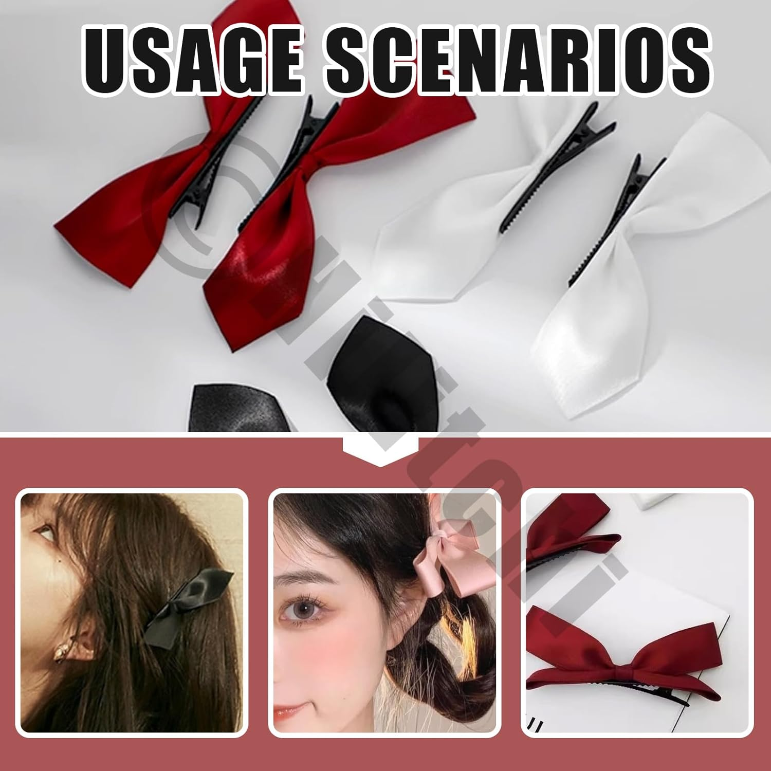 Hilitchi 45Pcs 3.5" Duck Billed Clips with Holes Metal Duck Billed Hair Clips Alligator Curl Clips Duck Bill Hair Clips Non-Slip Alligator Metal Clips for Hair Styling Sectioning(Silver, Gold, Black) image number 5