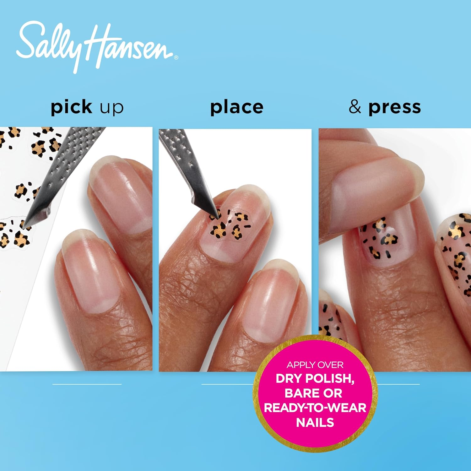 Sally Hansen Salon Effects Nail Accents, Bubbly & Pearls, Nail Art Decals, Easy to Use, No Commitment, Use on Nail Polish or Bare Nails, Mix and Match Styles - Pink image number 6