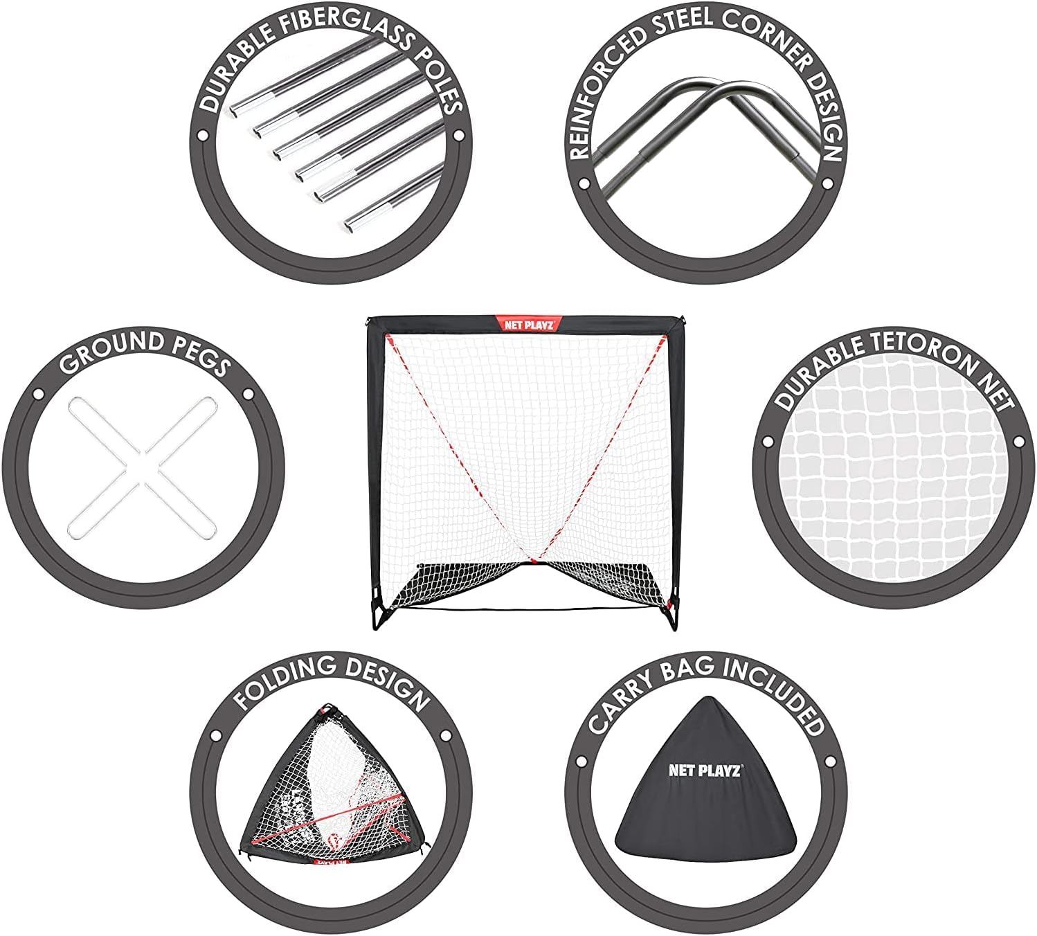 NET PLAYZ 4 X 4 X 4 Feet Lacrosse Goal Fast Install image number 4