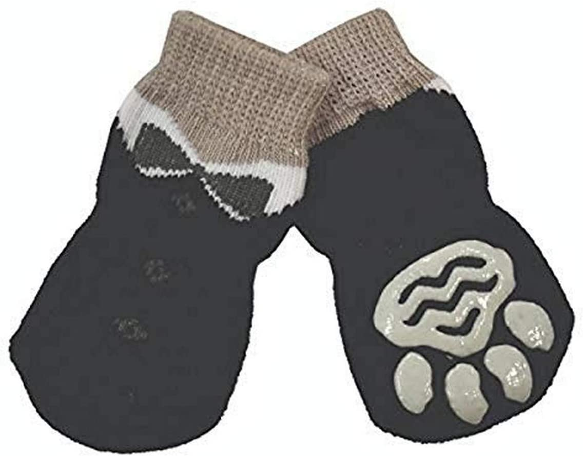 ZEEZ 66-DS6005 Non-Slip Pet Sock Large (3.5 X 9Cm), Black Tuxedo, Large (3.5 X 9Cm)