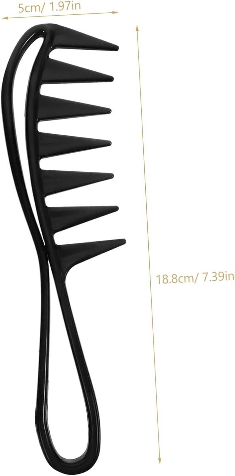 HAMPPLIES 4Pcs Wide Tooth Plastic Combs Hairdressing Tool Set for Men and Women Professional Detangling Styling Combs for Barber Salon and Family Use