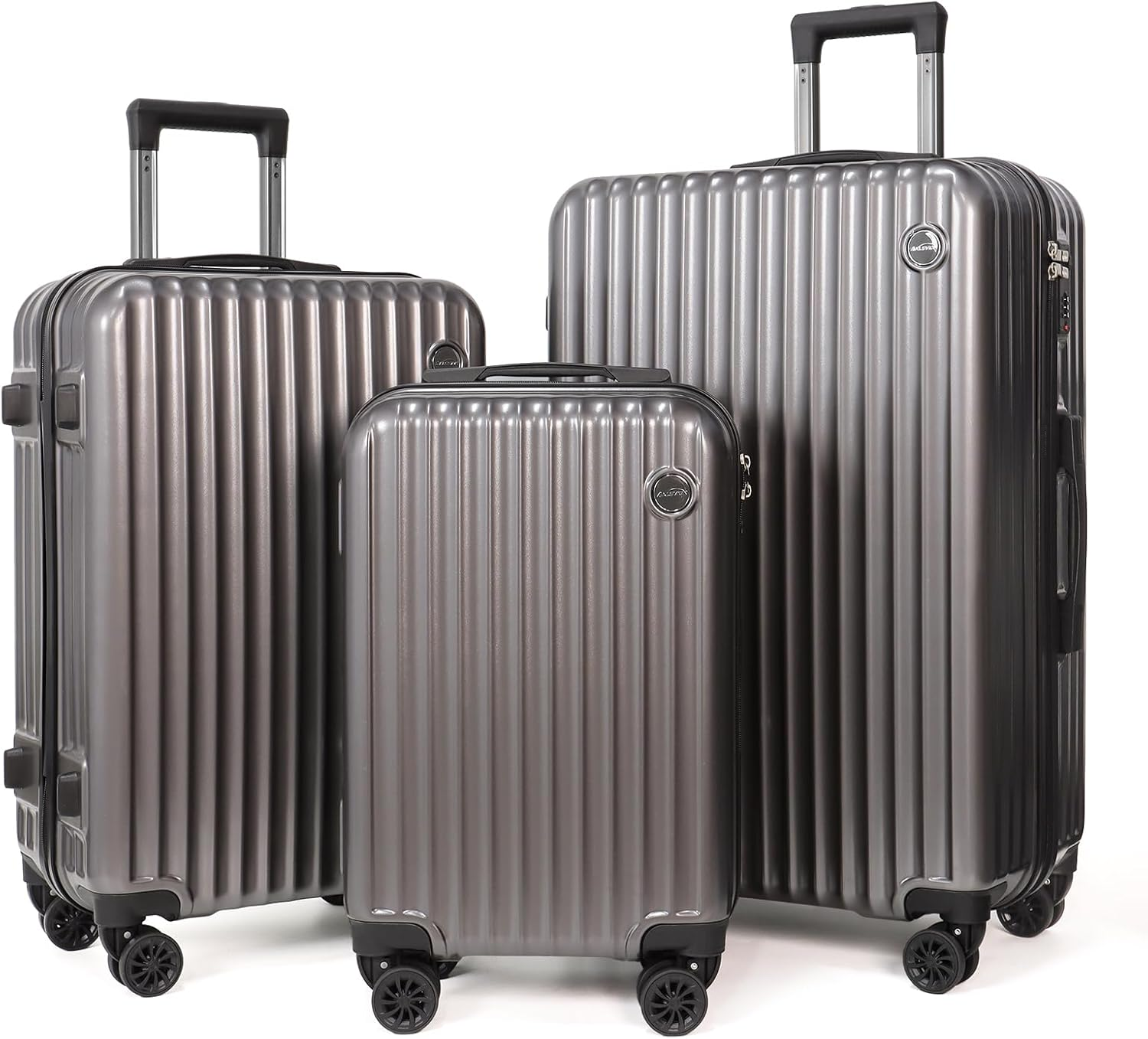 Aklsvion Hardside Luggage Set 3 Piece (20/24/28 Inch),Abs+Pc Spinner Suitcases with Double Wheels,Lightweight Travel Luggage (Mint Green, 3 Piece Set)