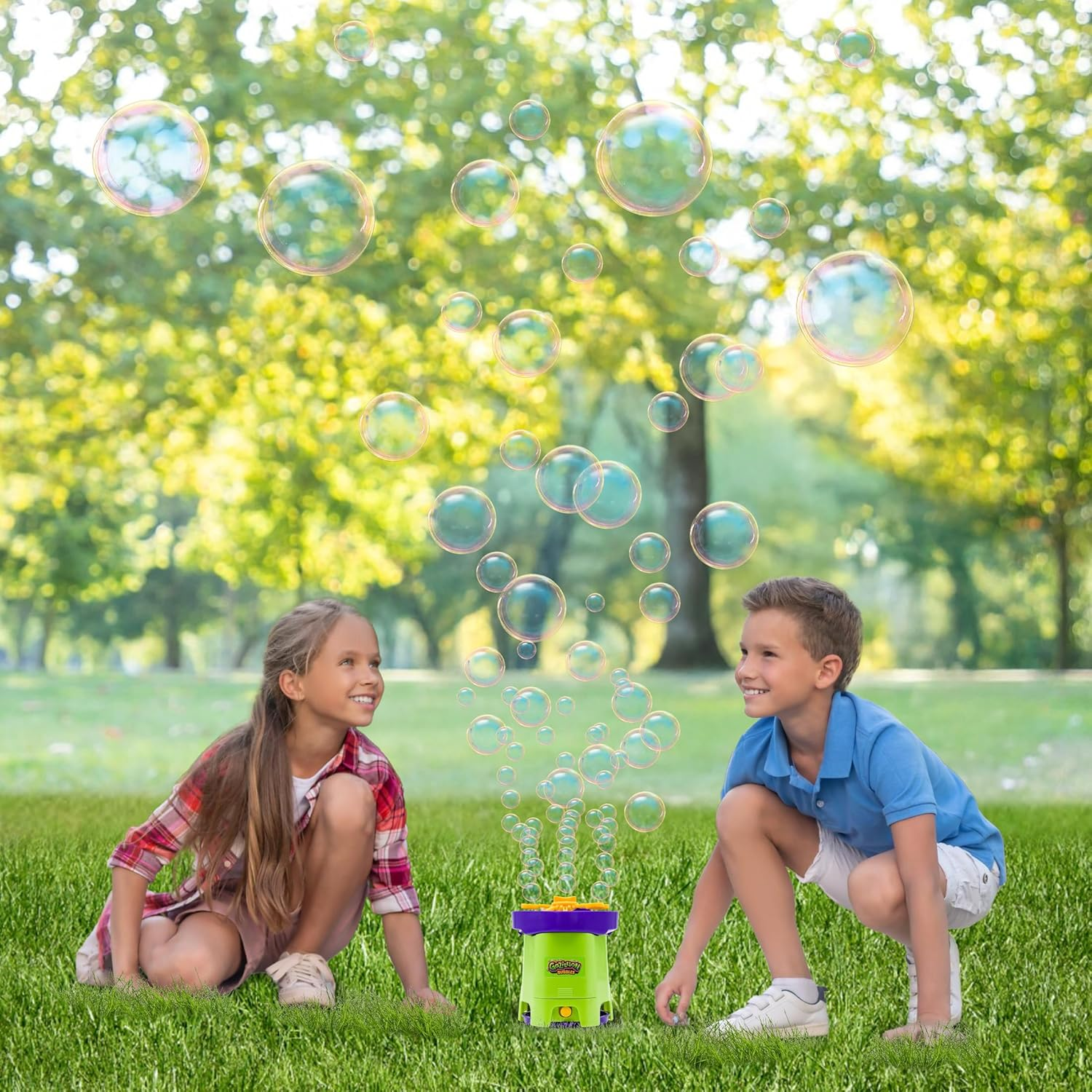 Gazillion Bubbles Tiny Typhoon, Compact Bubble Machine, Powerful Bubble Blower for Maximum Fun, Easy to Clean & Portable, Includes 4 Oz Gazillion Bubble Non-Toxic Solution image number 2