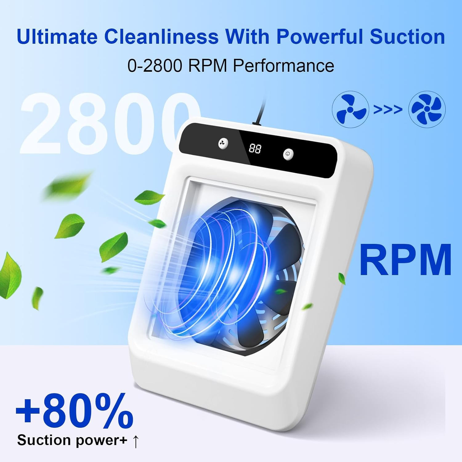 Mirage LAYON Nail Dust Collector - Ultra-Quiet & Powerful Dust Collector for Nail Techs, Professional Nail Dust Extractor, Perfect for Acrylic Nails, Salon & Home Use