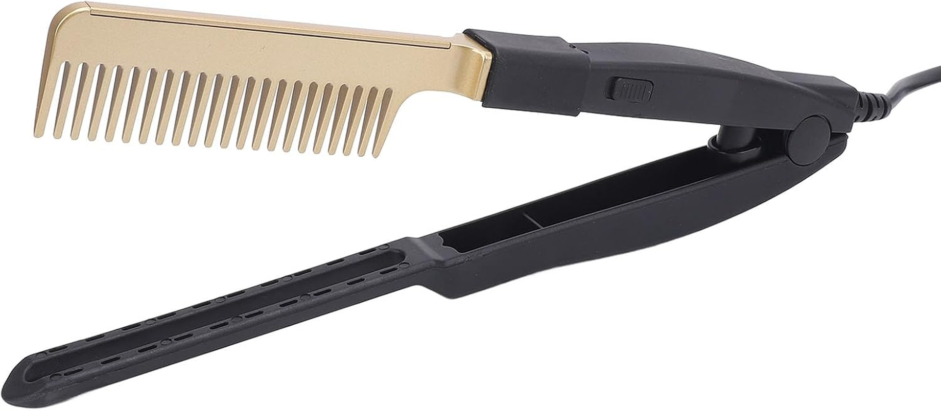 Hair Straightening Comb, Quick Styling Flat Iron Comb with Aluminum Alloy Panel for Wet and Dry Hair, Brushing and Straightening Functions, Dual Voltage Design (AU) image number 6