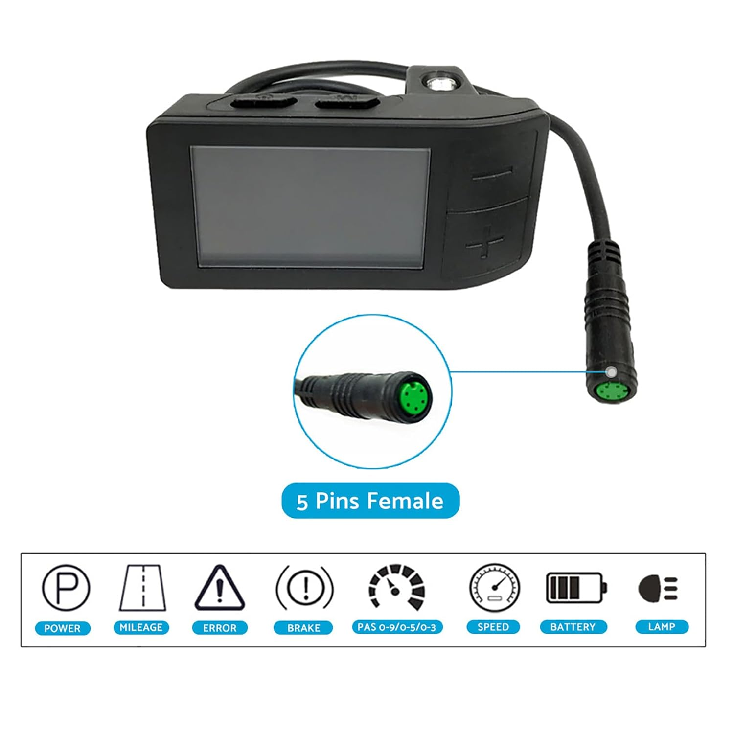 LCD Instrument Suitable for Bafang BBS01 Ebike Center Motor Color LCD Display Electric Bike Speedmeter Motorcycle Intelligent Display image number 2