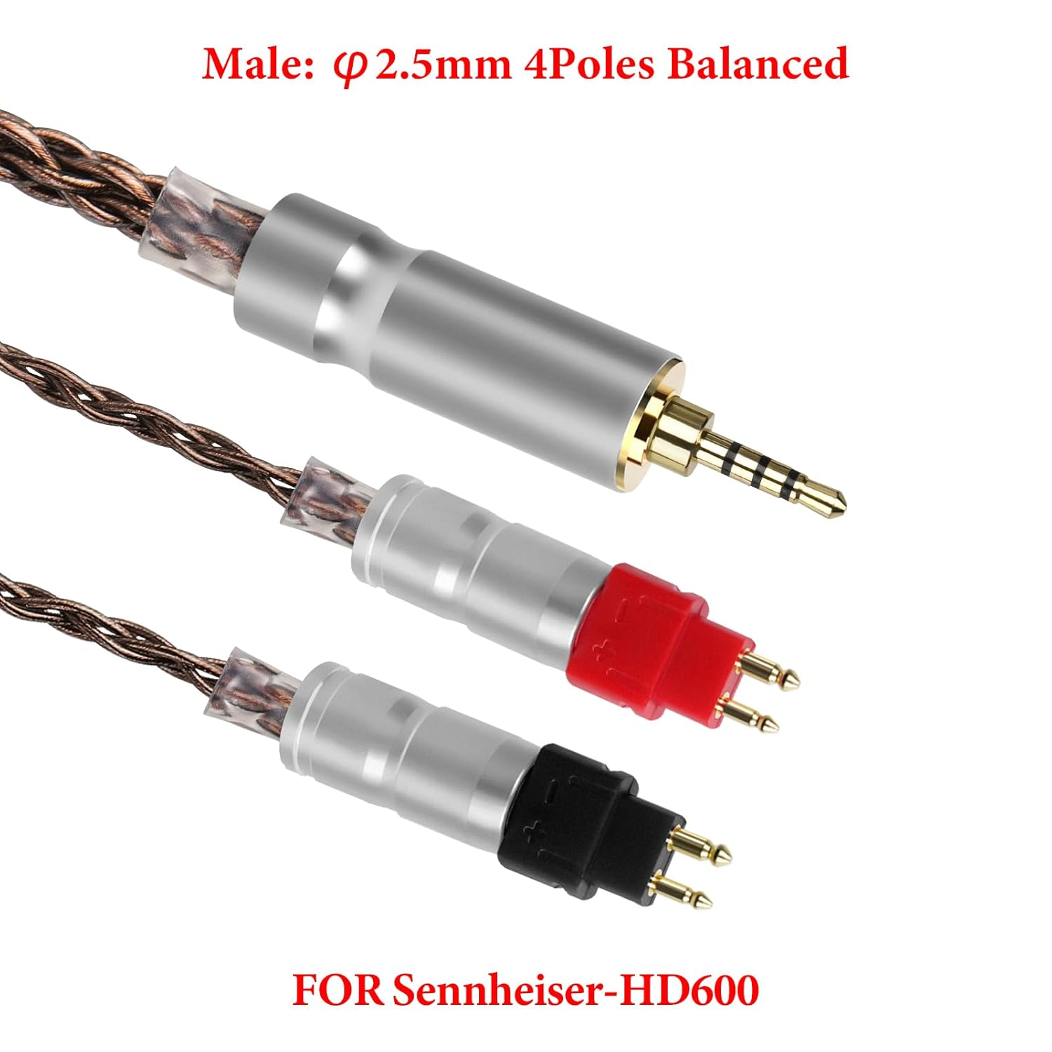 Geekria Apollo Single Crystal Copper Upgrade Audio Cable Compatible with Sennheiser HD 600S2 660S 600 650 6XX, 2.5Mm Replacement Headphones Cord for Hi-Resolution, Hifi Headset (5 Ft/1.5 M) image number 6