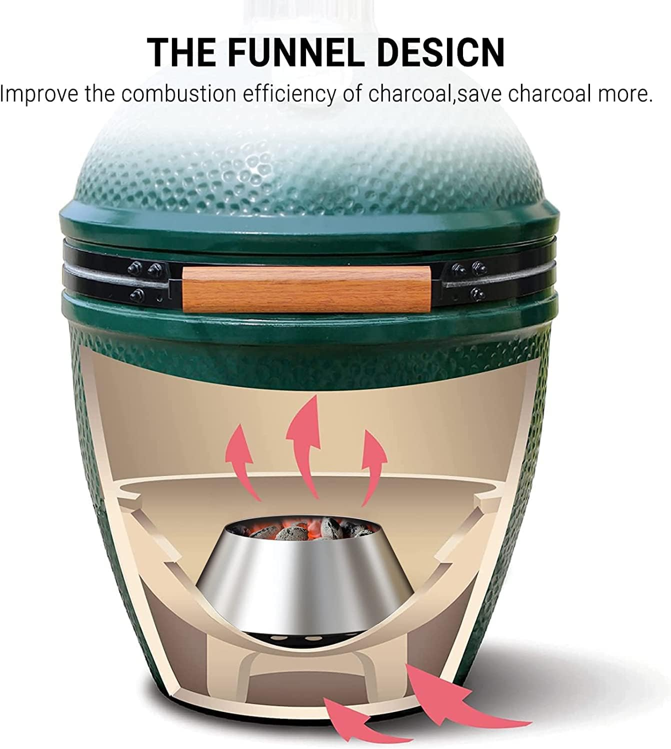 Onlyfire Stainless Steel BBQ Fuel Dome round with Water Sink Charcoal Briquette Box image number 4