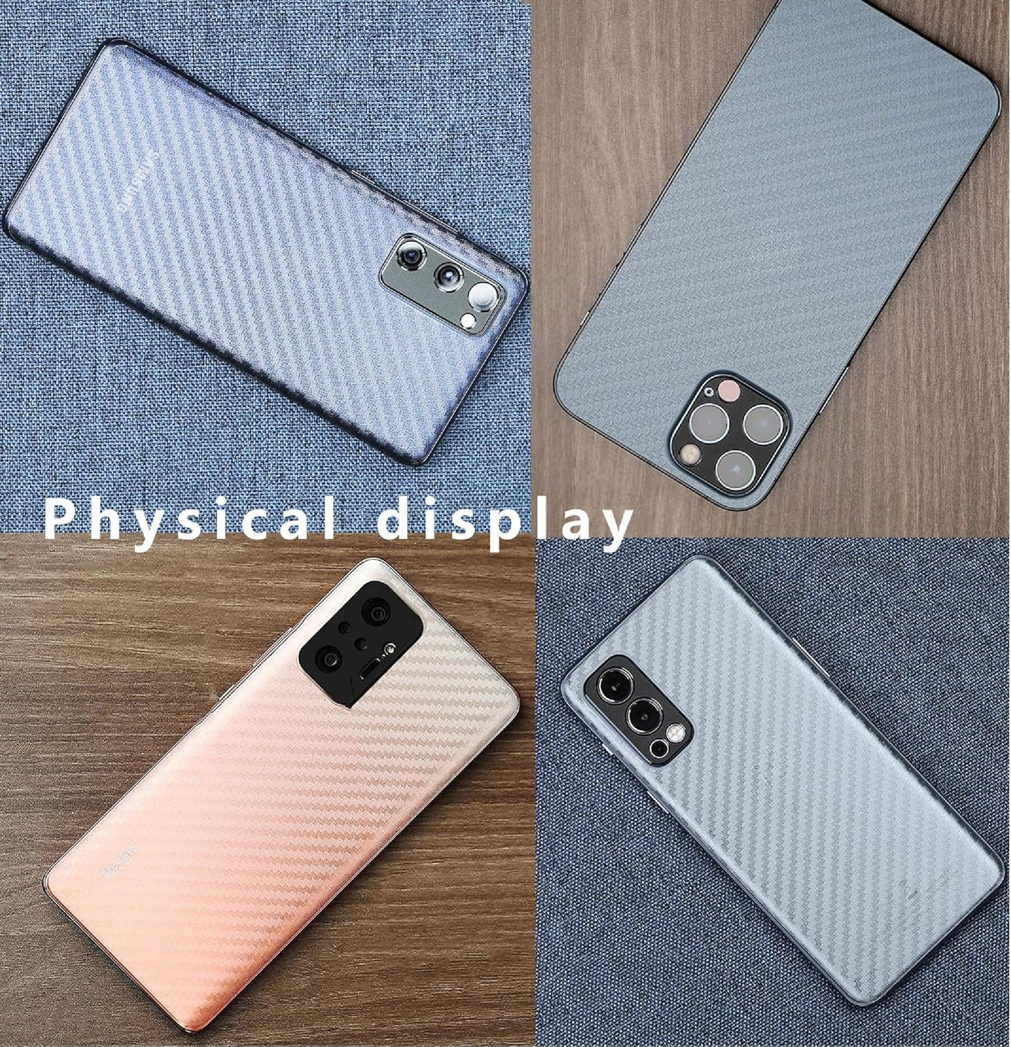 GIOPUEY Back Film Compatible with Samsung Galaxy S25 FE, [Pack of 4] 0.1 Mm Ultra Thin Carbon Pattern Back Film, Scratch-Resistant, Anti-Fingerprint, Non-Slip image number 6