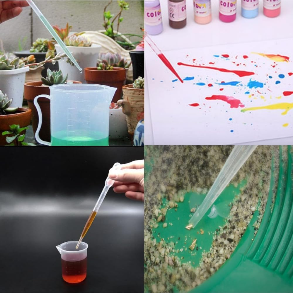 Dropper, 200Pcs Transparent Pasteur Graduated Dropper, for Laboratory Liquid Transfer Essential Oil Makeup Tool Transfer Liquid Device 3Ml image number 2