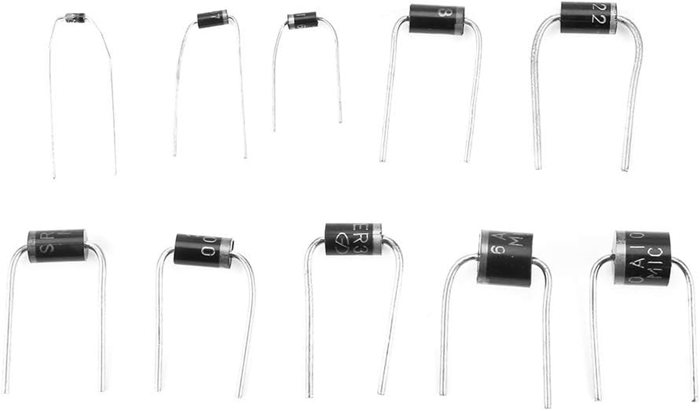 10 Values Rectifier Diode Assortment，90Pcs Electronic Diodes Rectifying Diodes，1N4148-10A10 Rectifier Diode Assortment Electronic Kit image number 5