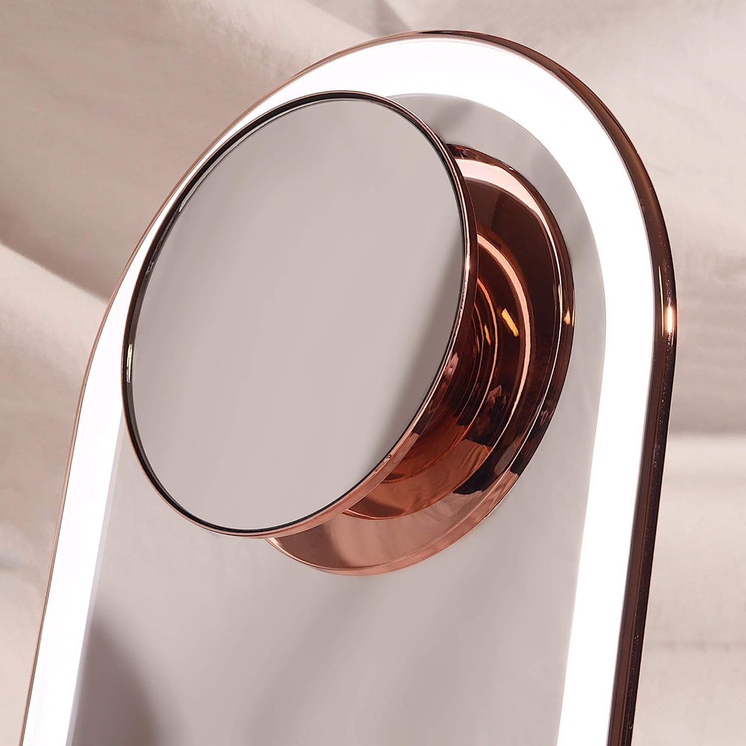 Fancii Lara Detachable 10X Magnifying Mirror, Magnetic Attachment - Compatible with Fancii Vera Vanity Mirrors (Not Included) - Lara (Rose Gold)