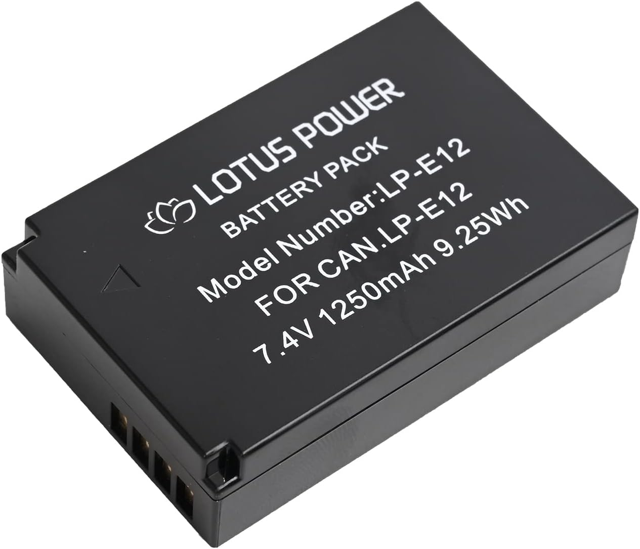 LOTUS POWER LP-E12 Battery Replacement, LP E12 LPE12 Batteries Compatible with Canon Camera EOS M, EOS M2, EOS M50, EOS M100, EOS M200, EOS 100D, Powershot SX70 HS image number 2