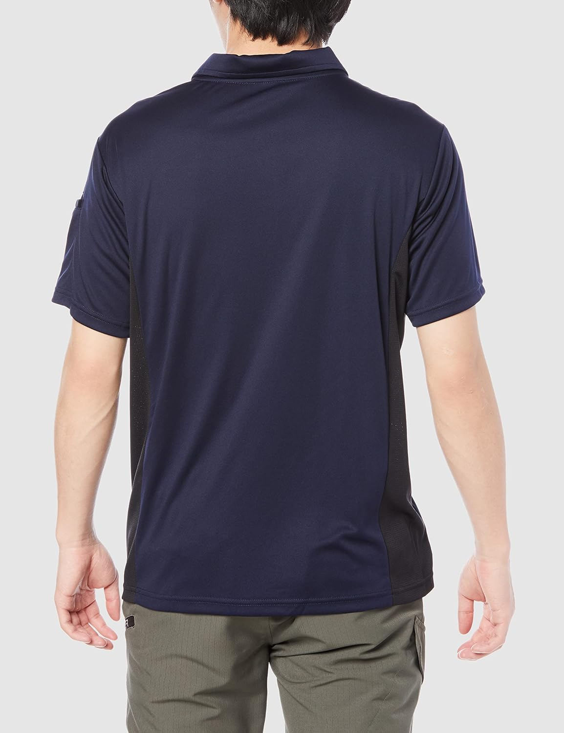 ATION(エーショ－ン) Eshon Cooling Technology Short Sleeve Polo Shirt, Cool, Absorbent, Quick Drying, Navy, LL image number 4