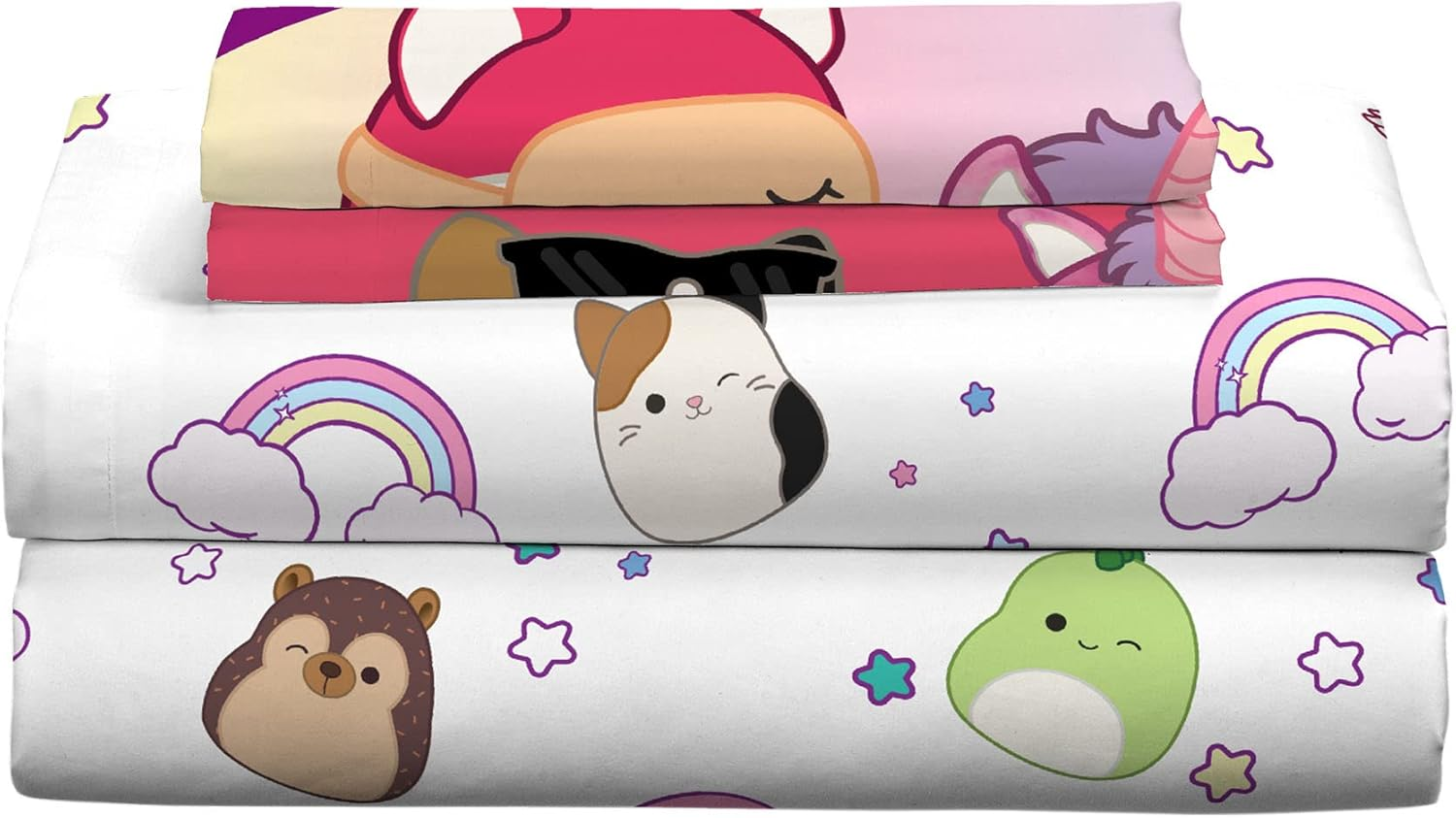 Franco Jazwares Squishmallows Bedding Super Soft Microfiber Sheet Set, Full, By image number 2