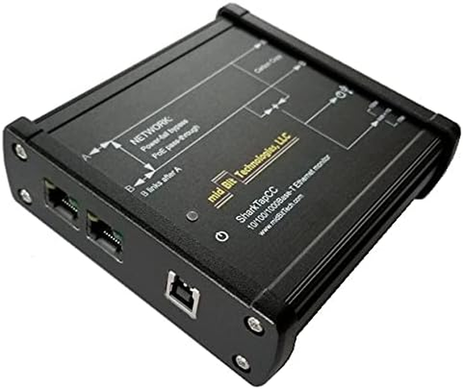 Sharktap Sharktapcc Ethernet Tap - 10-1000Baset - Power-Fail Relays, Poe Pass-Through - 1 Count image number 3