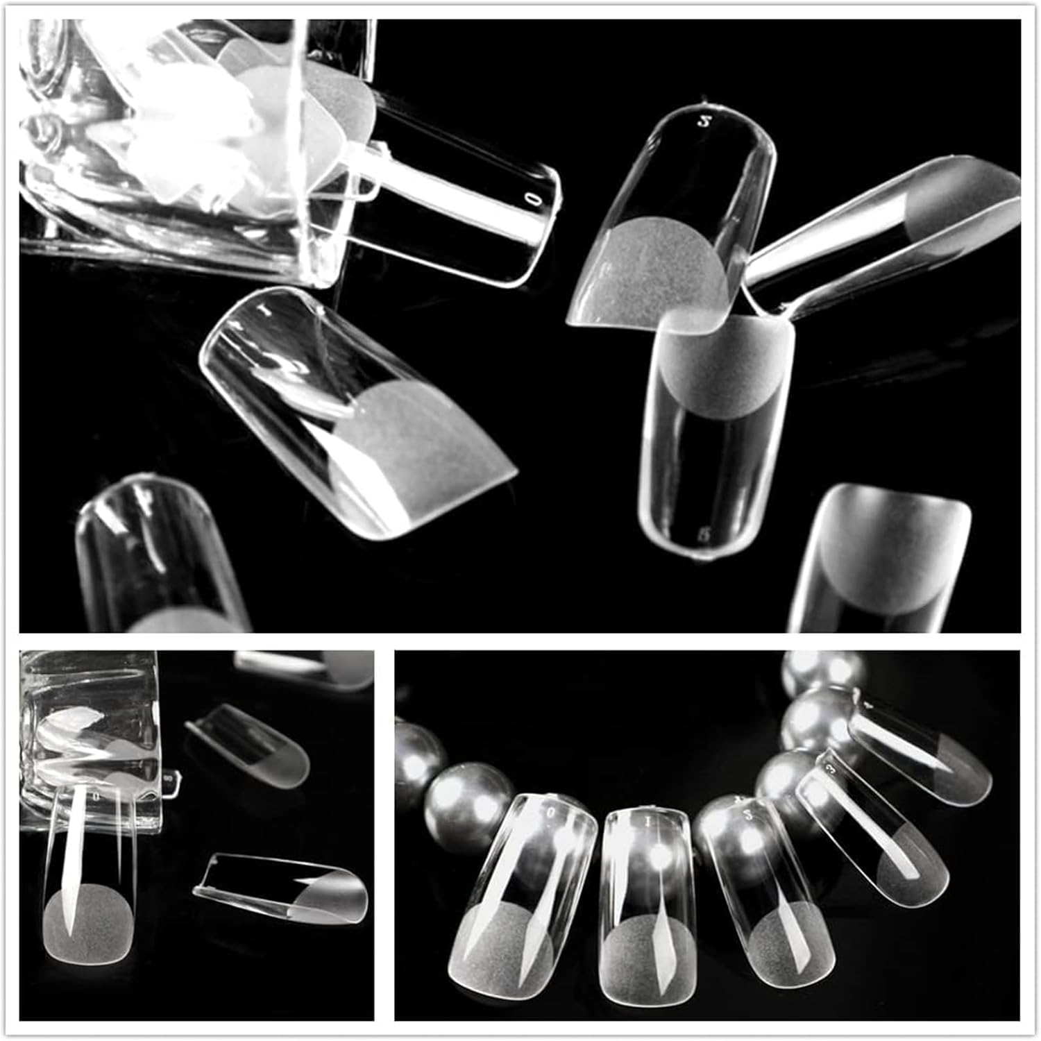 Gaivek 600 Pcs Medium Square Nail Tips, Full Cover Gel Press-On False Nails, Pre-Shaped French Nail Tips for Extension, Fake Nails Kit for DIY Manicure and Salon Use, 10 Sizes image number 5