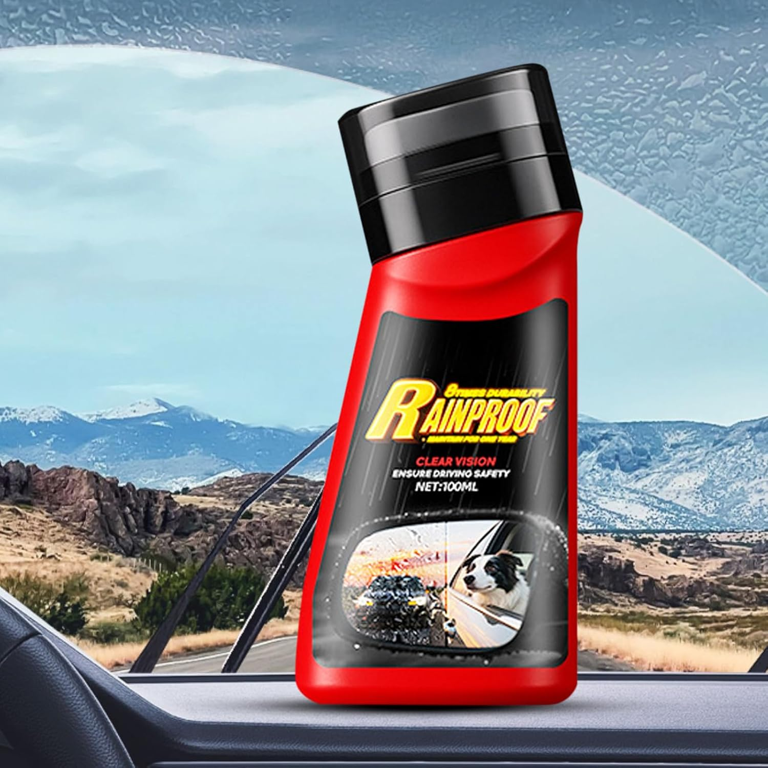 Lisutupode Hydrophobic Window Coating | Water Prevention Defogging for Window Mirrors | Automotive Exterior Maintenance Care Defogging Agent with Applicator for Truck RV Sedan Auto Vehicle image number 2