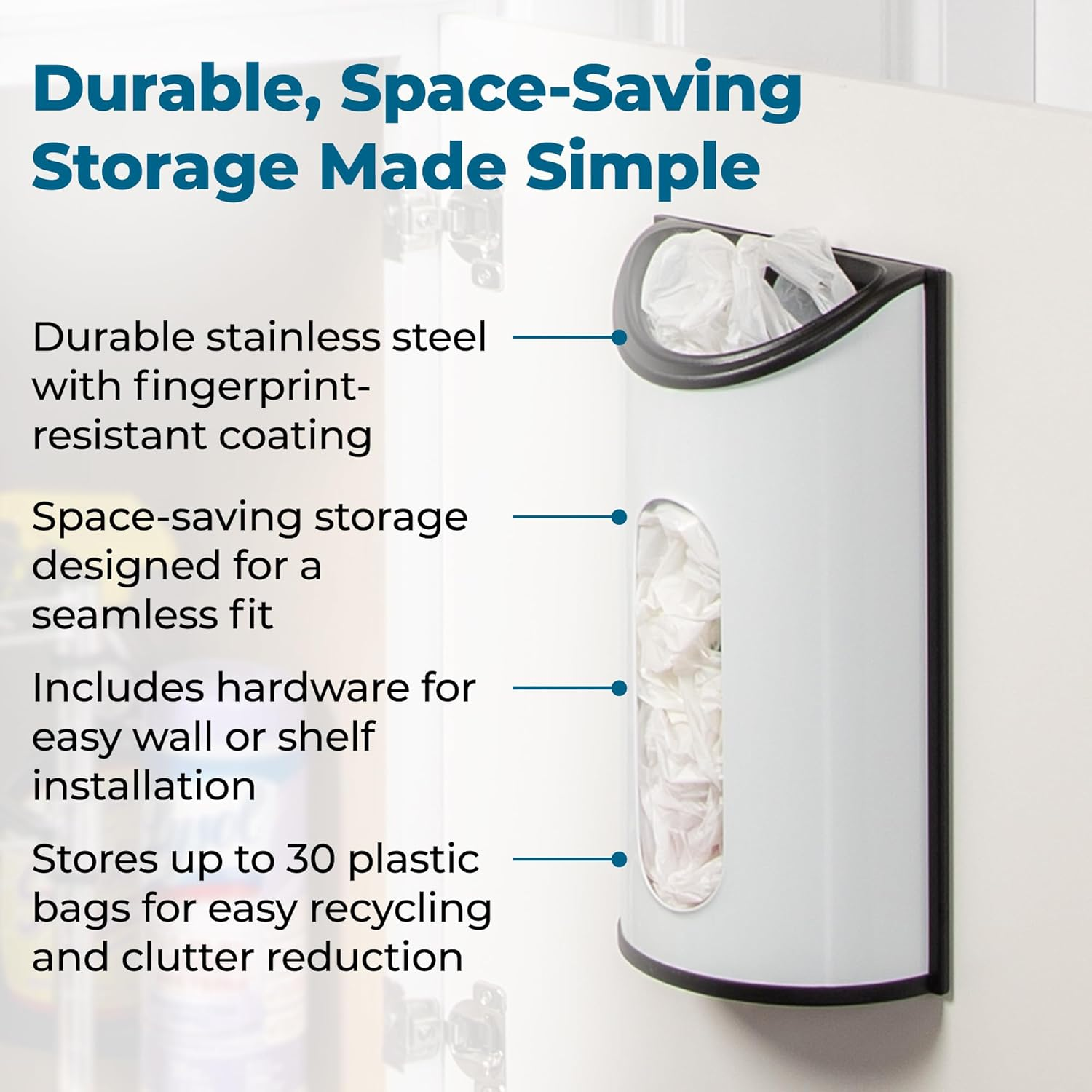 Honey-Can-Do KCH-02989 Stainless Steel Bag Saver